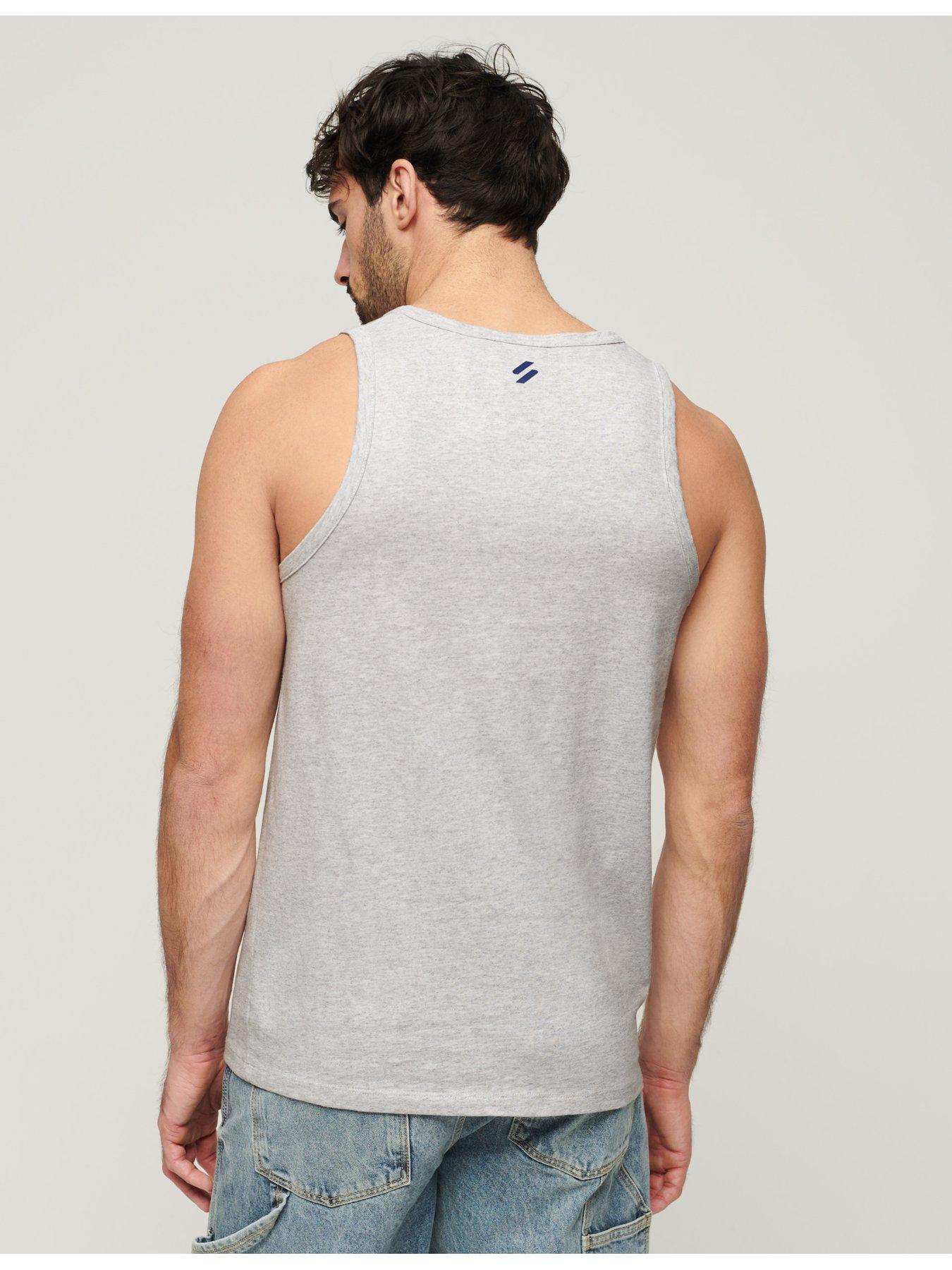 Image 2 of 5 of Superdry Superdry Sportswear Logo Relaxed Vest Top - Light Grey