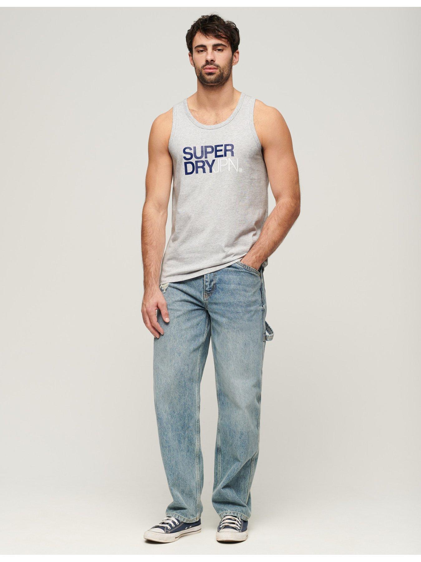 Image 3 of 5 of Superdry Superdry Sportswear Logo Relaxed Vest Top - Light Grey