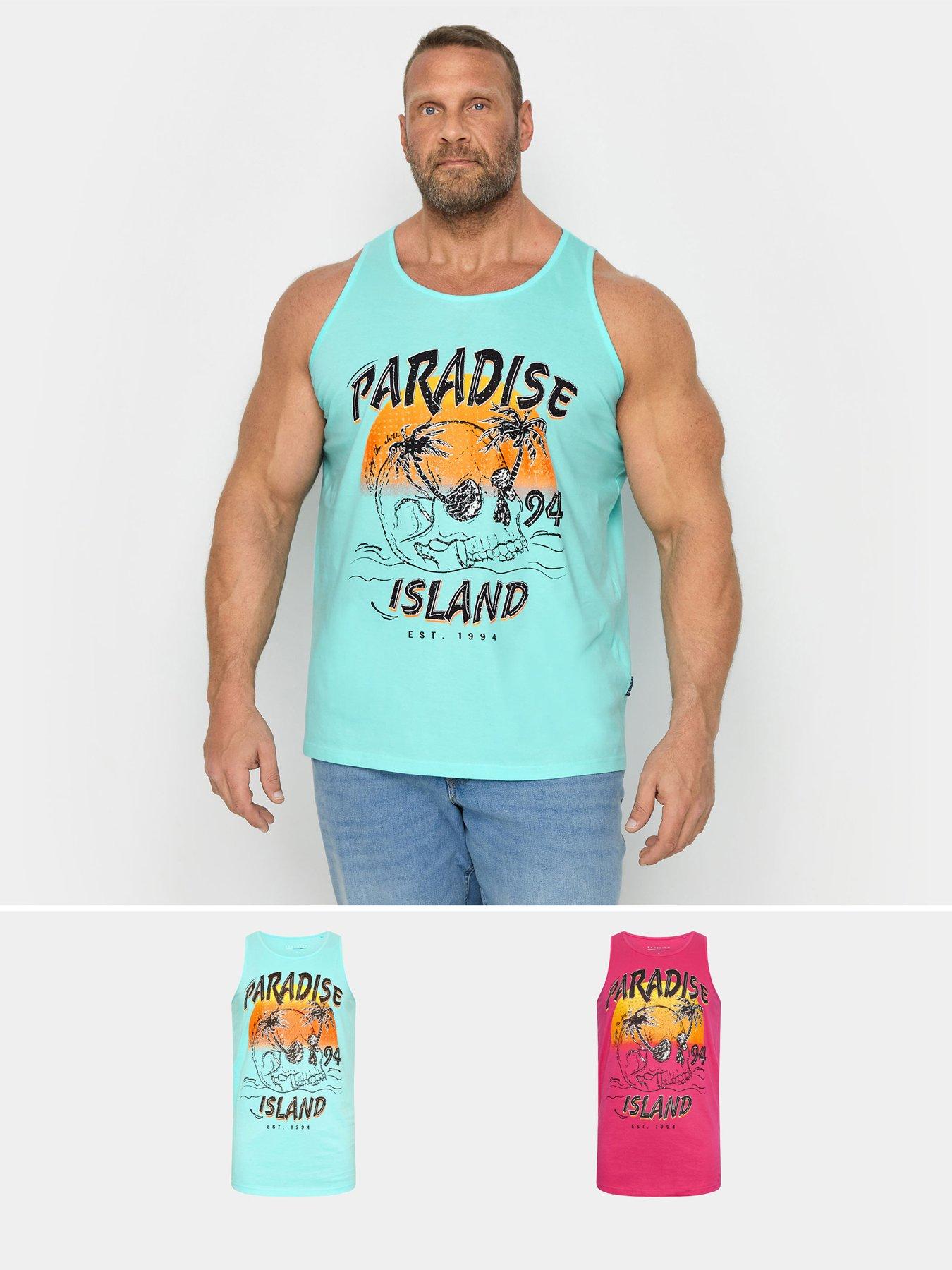 badrhino-bad-rhino-br-lost-in-paradise-2pk-print-vest-water-ballet-raspberry-sorbet