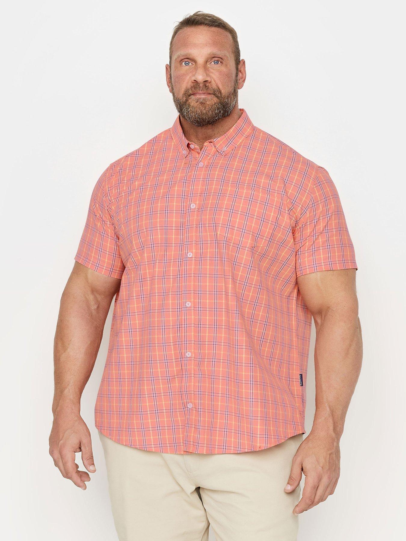 badrhino-bad-rhino-short-sleeve-check-shirt-orange