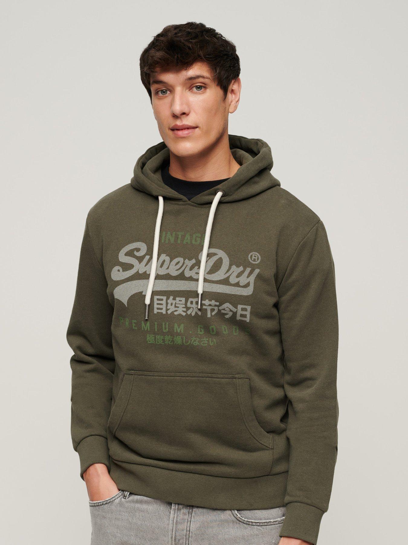 Khaki superdry hoodie sale