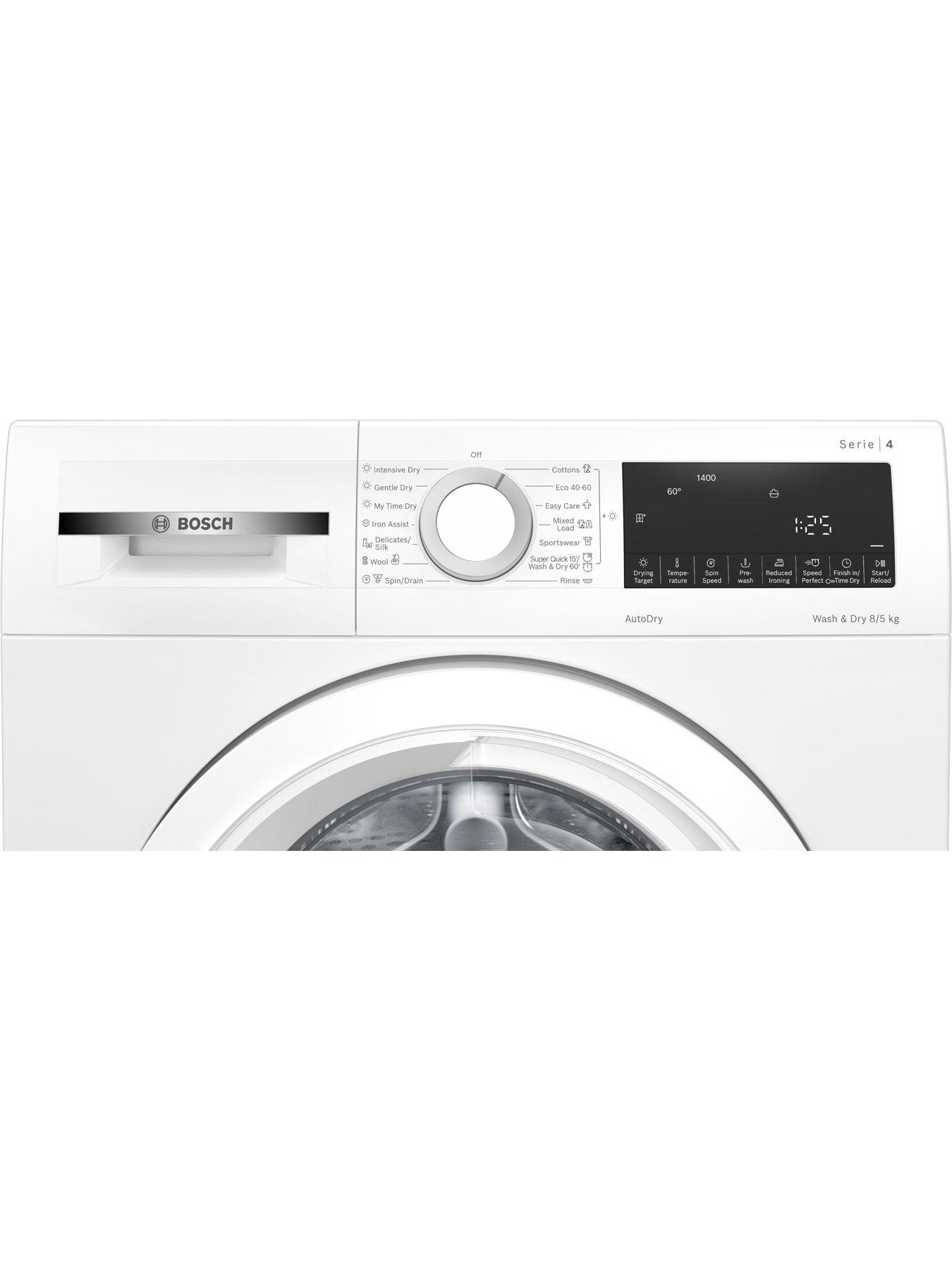 bosch-series-4-wna134u8gb-8kg-washnbsp5kg-dry-1400rpm-spinnbspwasher-dryer-large-led-display-speedperfect-eco-silence-drive-wash-and-dry-60-mins-iron-assist-reload-whiteback