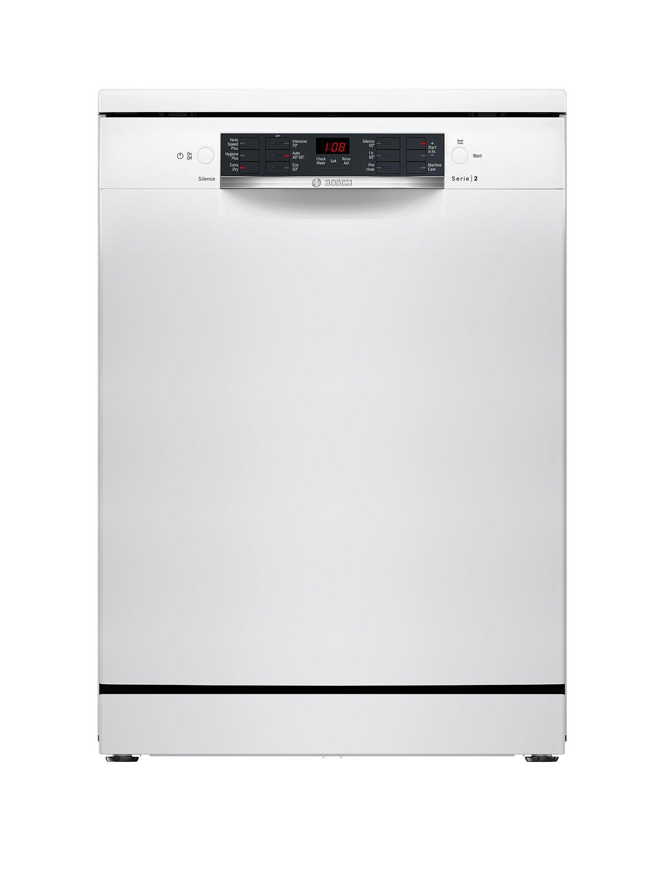 undefined Bosch Series 2 SMS26AW08G Full Size, 12 Place Settings Freestanding Dishwasher - 5 programmes, Vario baskets, 2 options, 46dB, 9.5L - White