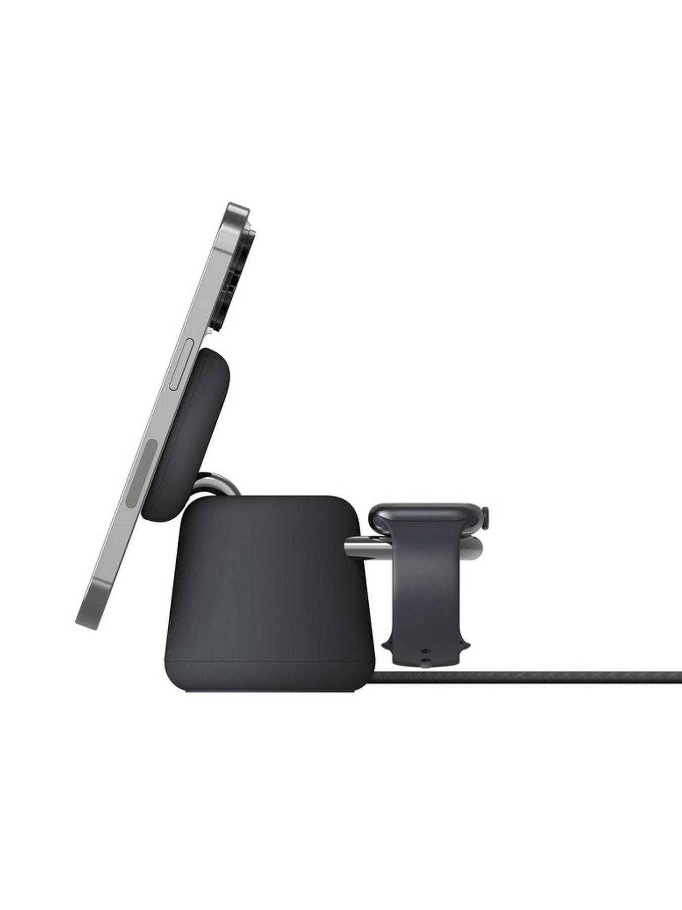 Image 4 of 6 of Belkin 2-in-1 Magsafe Wireless Charging Dock - iPhone &amp; Apple Watch, iPhone 15/14/13/12 Series Compatible, Charcoal