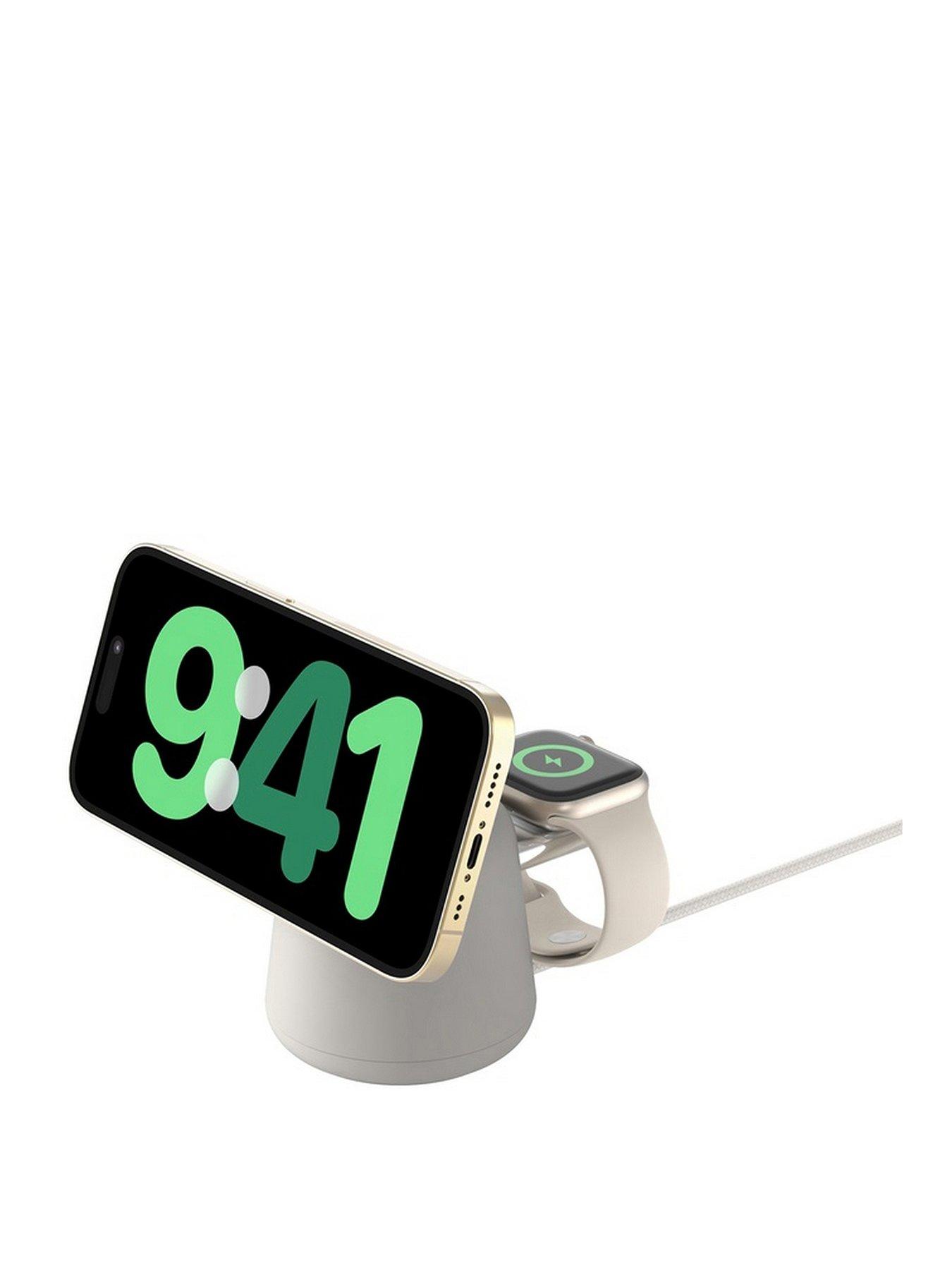 undefined 2-in-1 Magsafe Wireless Charging Dock - iPhone  &  Apple Watch, iPhone 15/14/13/12 Series Compatible - Sand
