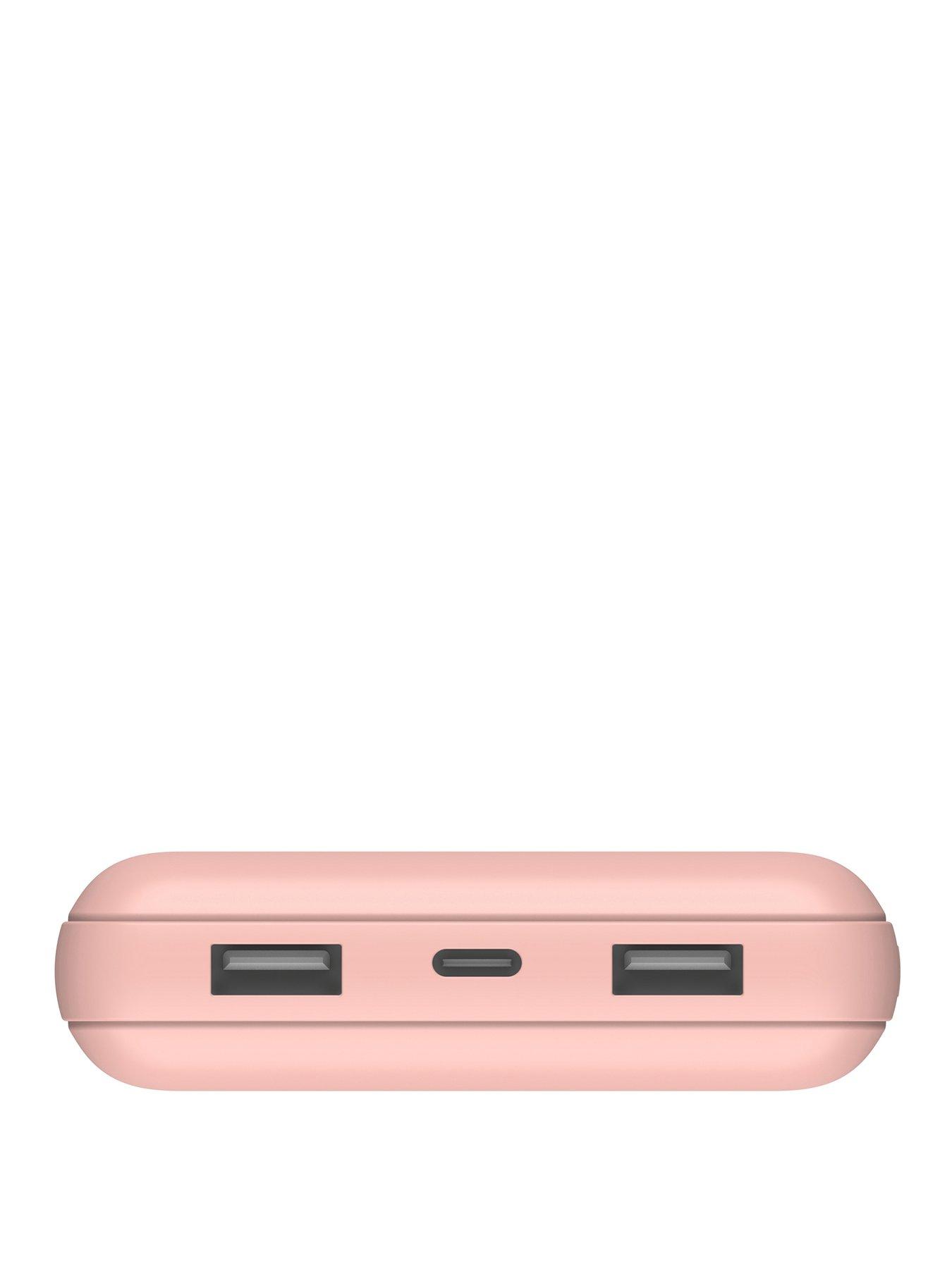 Image 2 of 5 of Belkin BoostCharge&nbsp;20,000mAh Powerbank - 3 Port, 15W Output, Fast Charging - Rose Gold