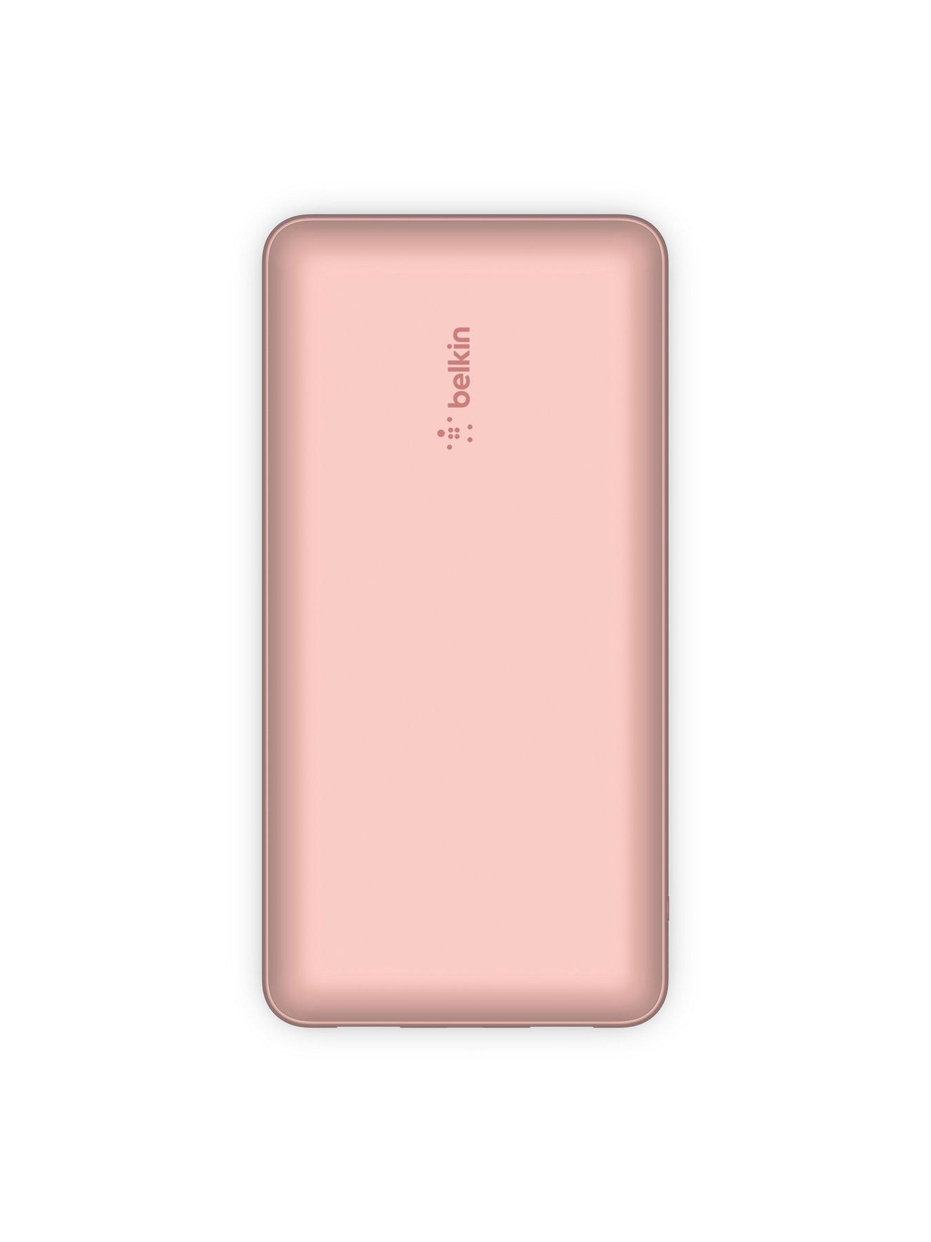 Image 4 of 5 of Belkin BoostCharge&nbsp;20,000mAh Powerbank - 3 Port, 15W Output, Fast Charging - Rose Gold