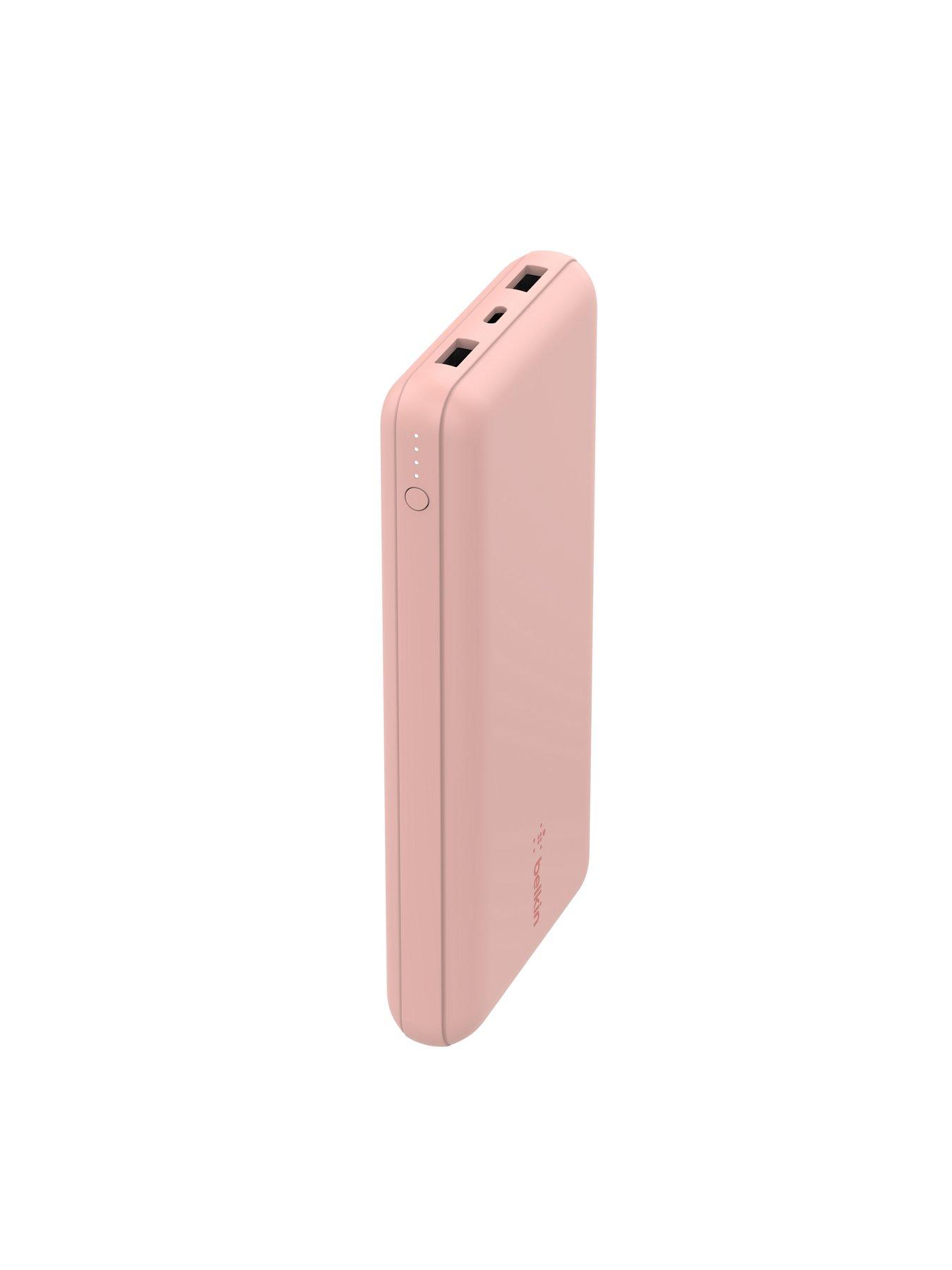 Image 5 of 5 of Belkin BoostCharge&nbsp;20,000mAh Powerbank - 3 Port, 15W Output, Fast Charging - Rose Gold