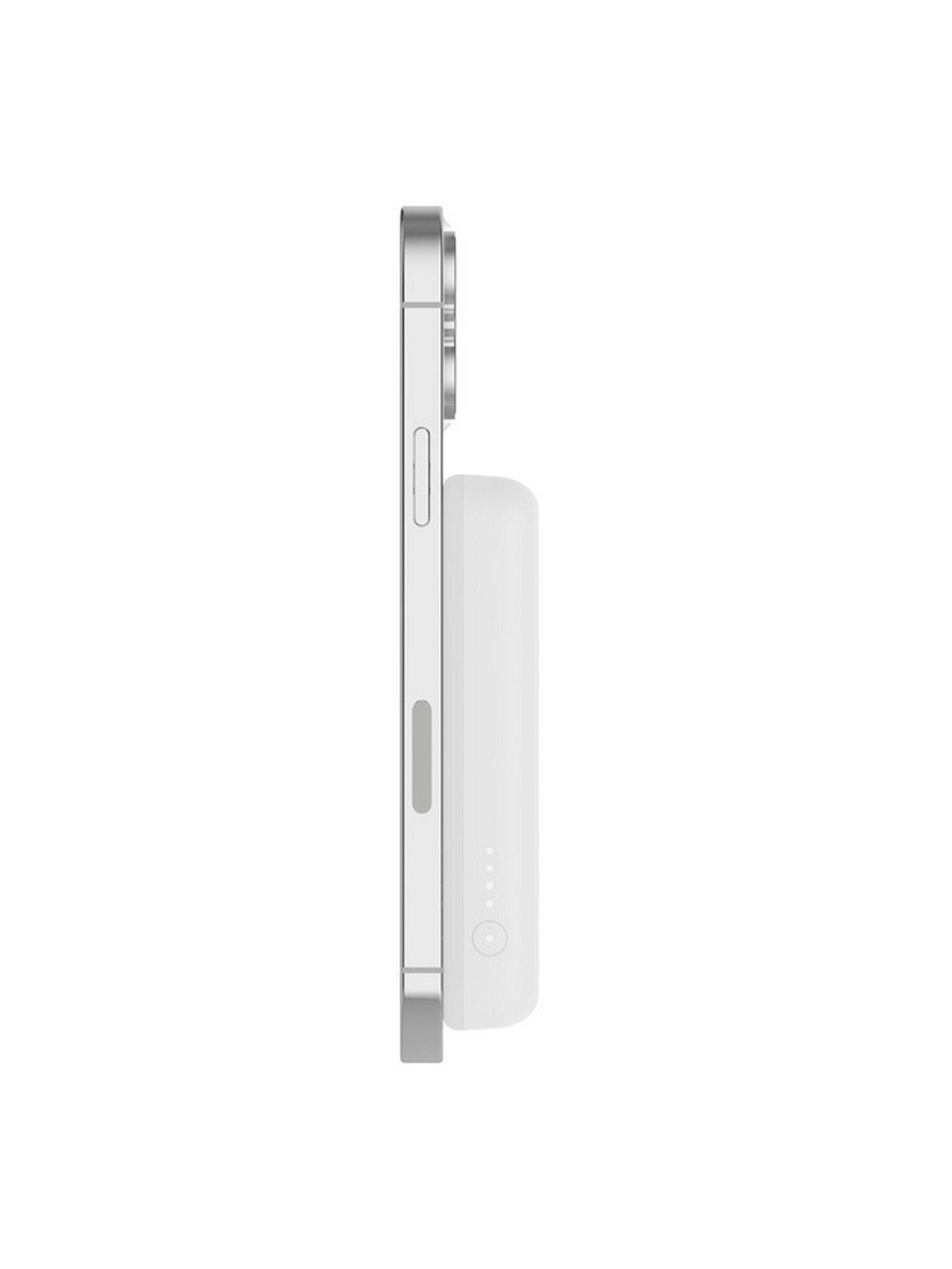 Image 4 of 7 of Belkin 5,000mAh MagSafe Compatible Powerbank with Kick Stand - iPhone 15/14/13/12 Series Compatible, White