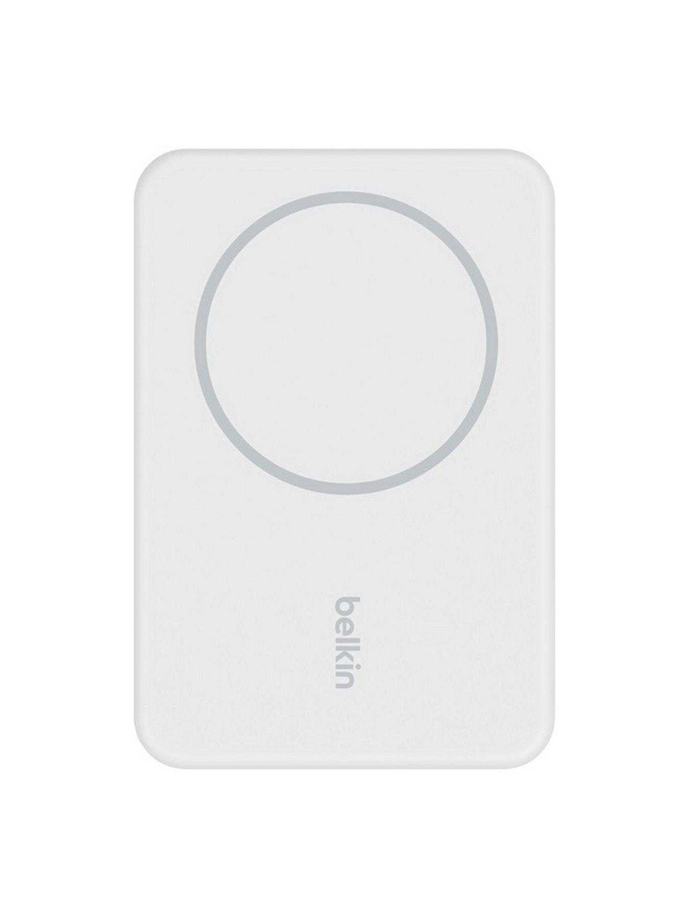 Image 7 of 7 of Belkin 5,000mAh MagSafe Compatible Powerbank with Kick Stand - iPhone 15/14/13/12 Series Compatible, White