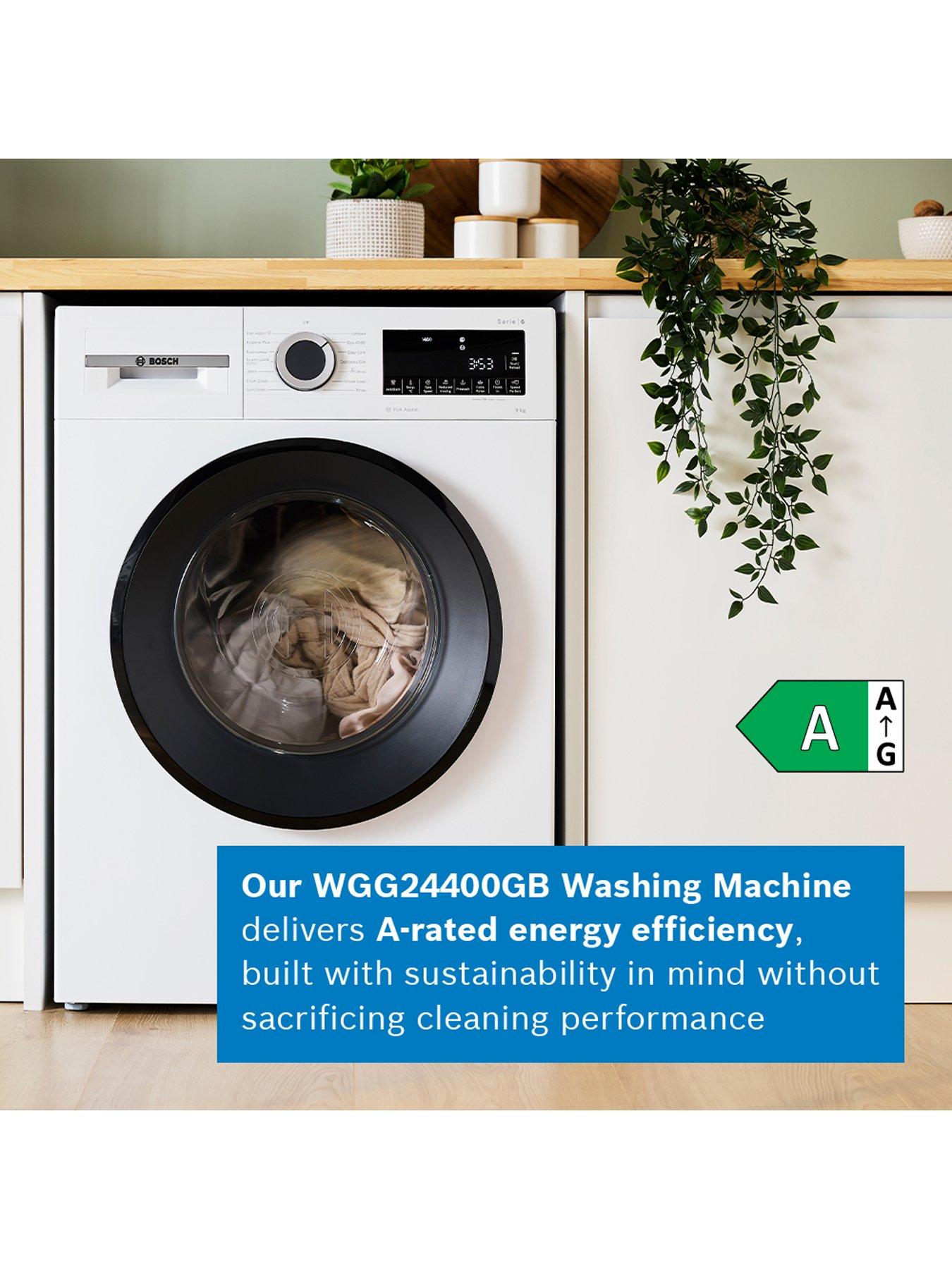 Image 3 of 8 of Bosch Series 6 WGG24400GB 9kg Load, 1400rpm Spin&nbsp;Freestanding Washing Machine - Iron&nbsp;Assist, Anti Stain, Active Water Plus, Eco Silence Drive - White