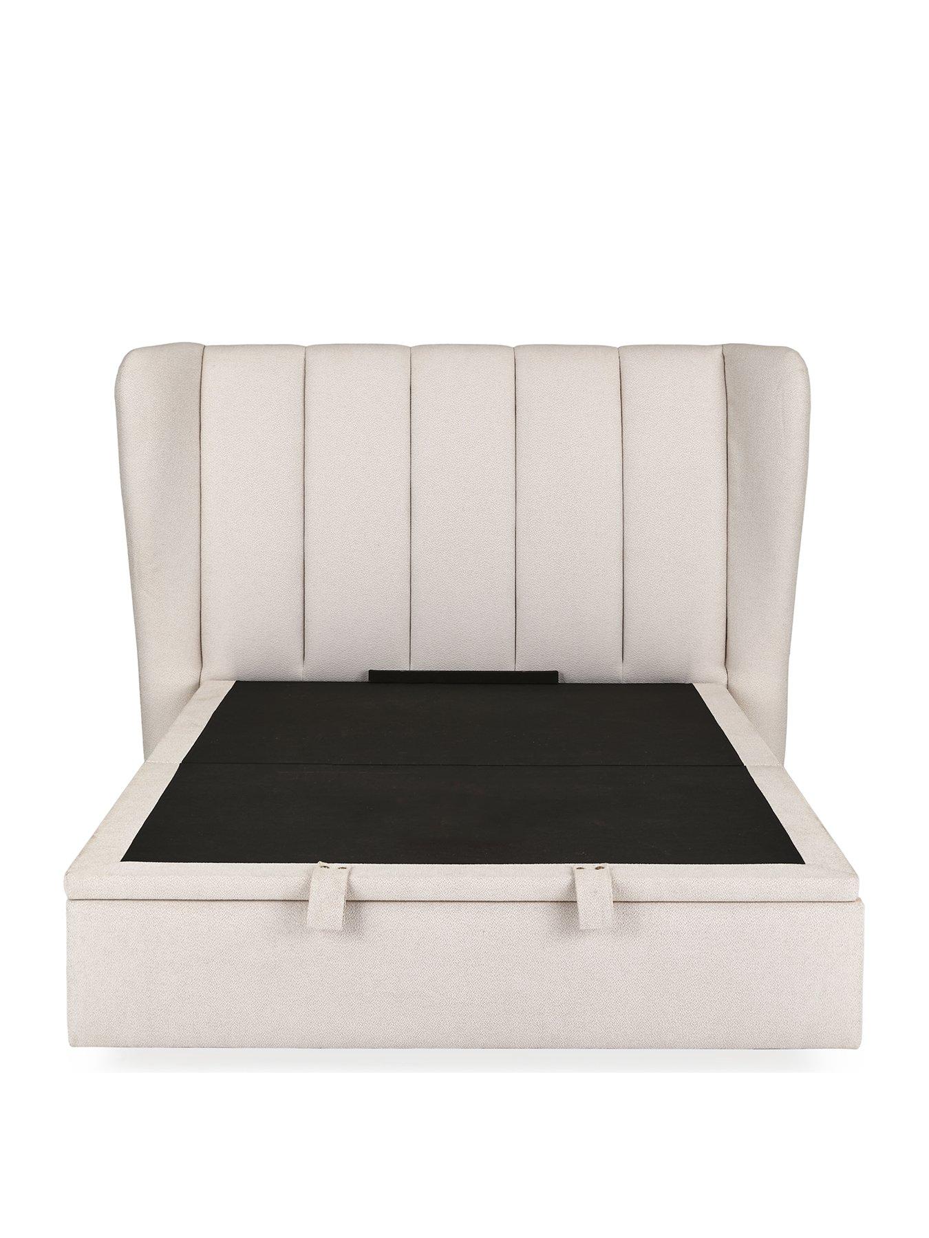Image 2 of 6 of The Very Collection Jasper End Lift Up Storage Ottoman Bed Frame with Mattress Options (Buy &amp; SAVE!) - Ivory