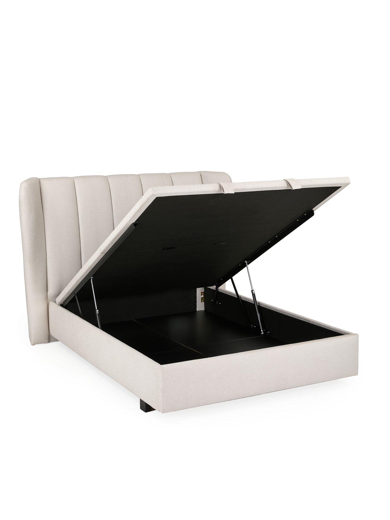 Image 3 of 6 of The Very Collection Jasper End Lift Up Storage Ottoman Bed Frame with Mattress Options (Buy &amp; SAVE!) - Ivory