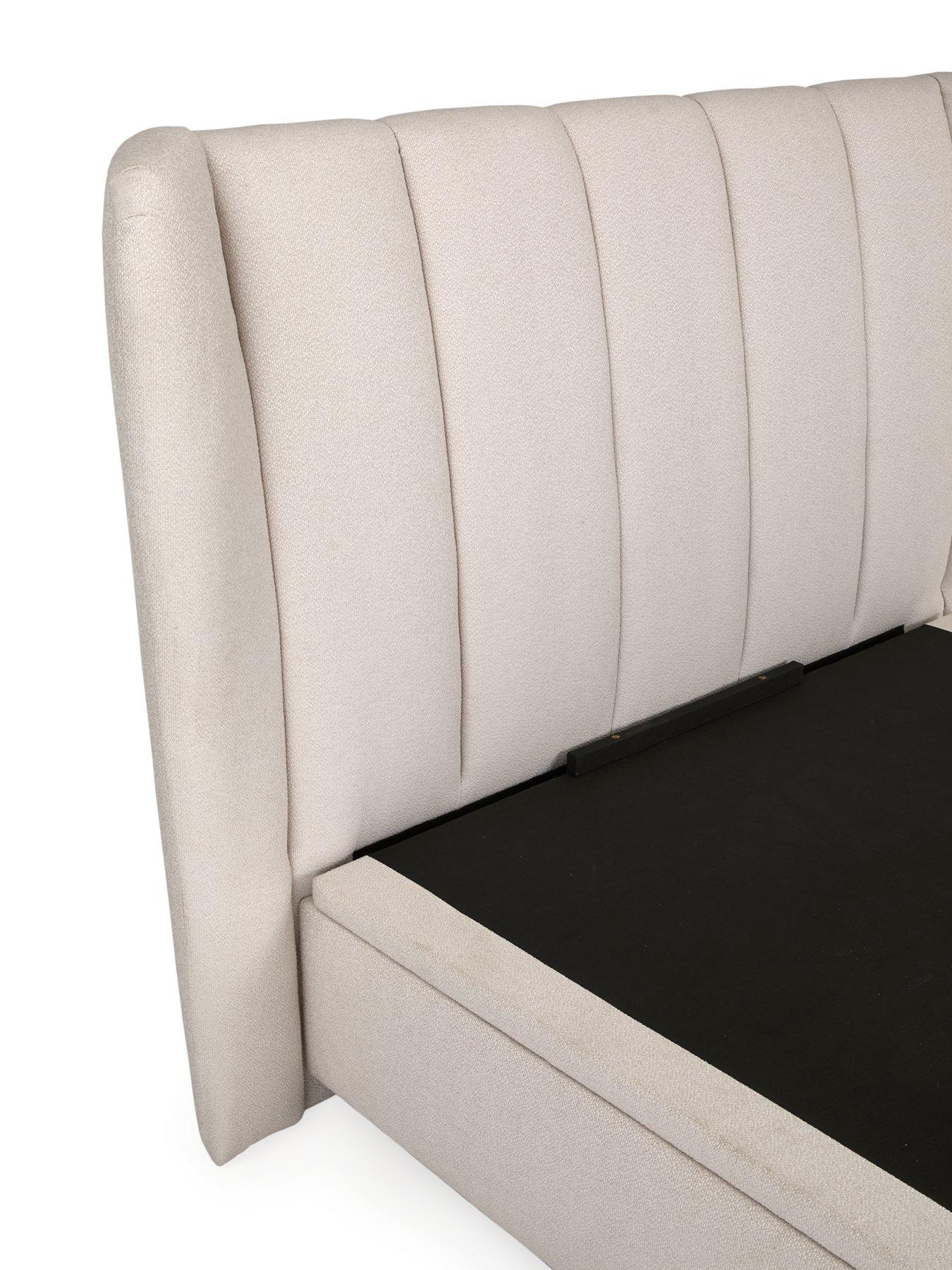 Image 4 of 6 of The Very Collection Jasper End Lift Up Storage Ottoman Bed Frame with Mattress Options (Buy &amp; SAVE!) - Ivory