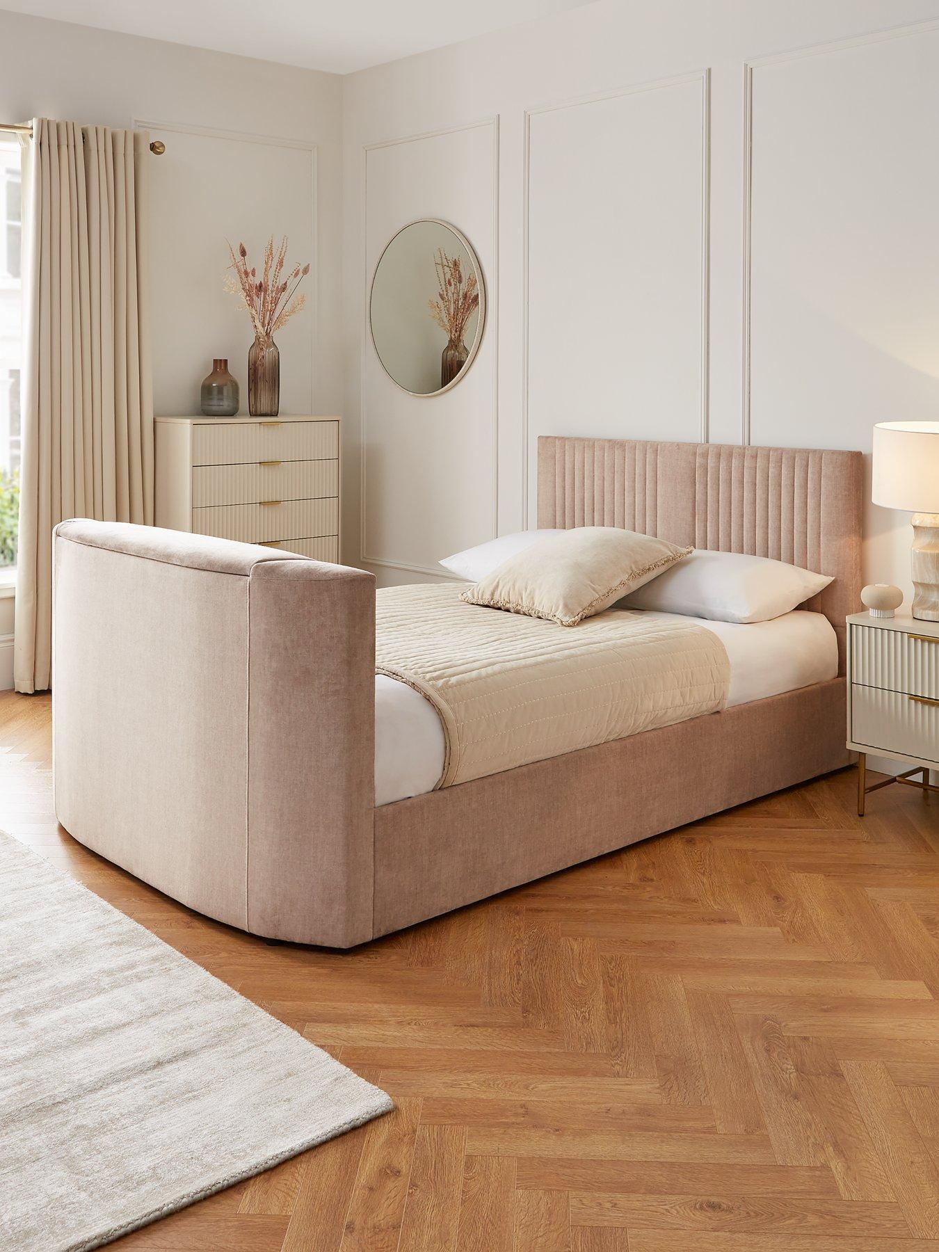 Very Home Prent TV Bed with Voice Control and Mattress Options (Buy  &  SAVE!) - Natural