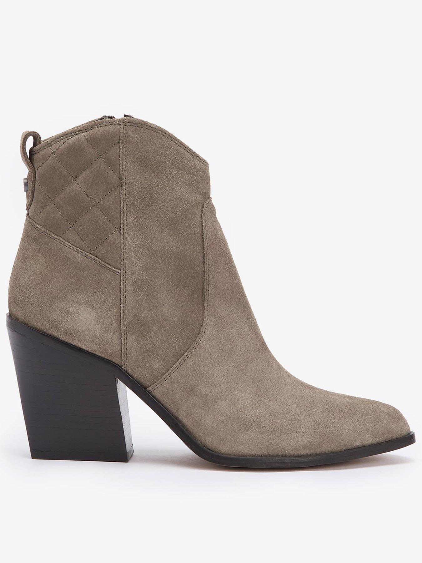undefined Rhonda Western Heel Ankle Boots - Beige