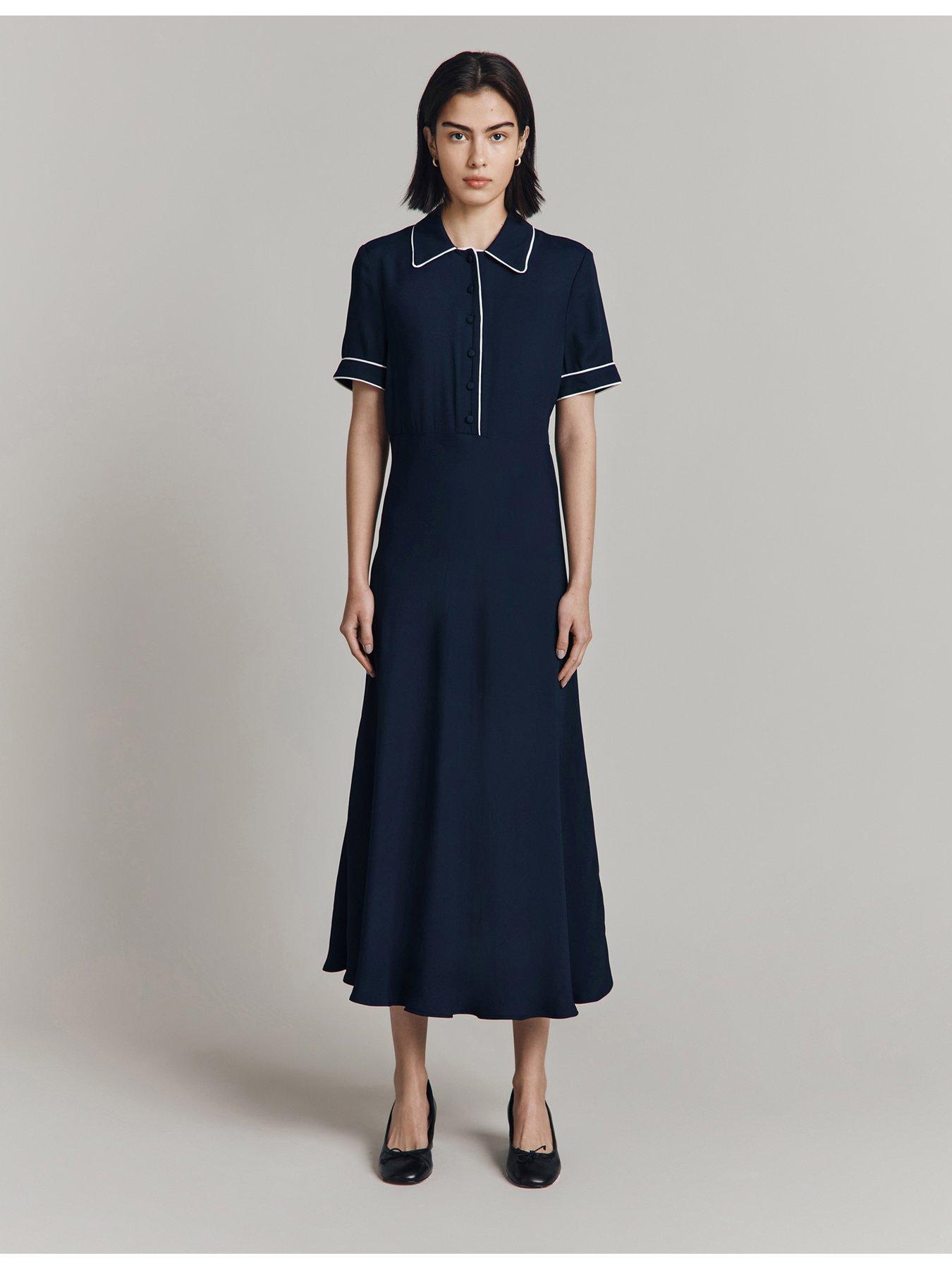 ghost-sophia-short-sleeve-midaxi-dress-navy