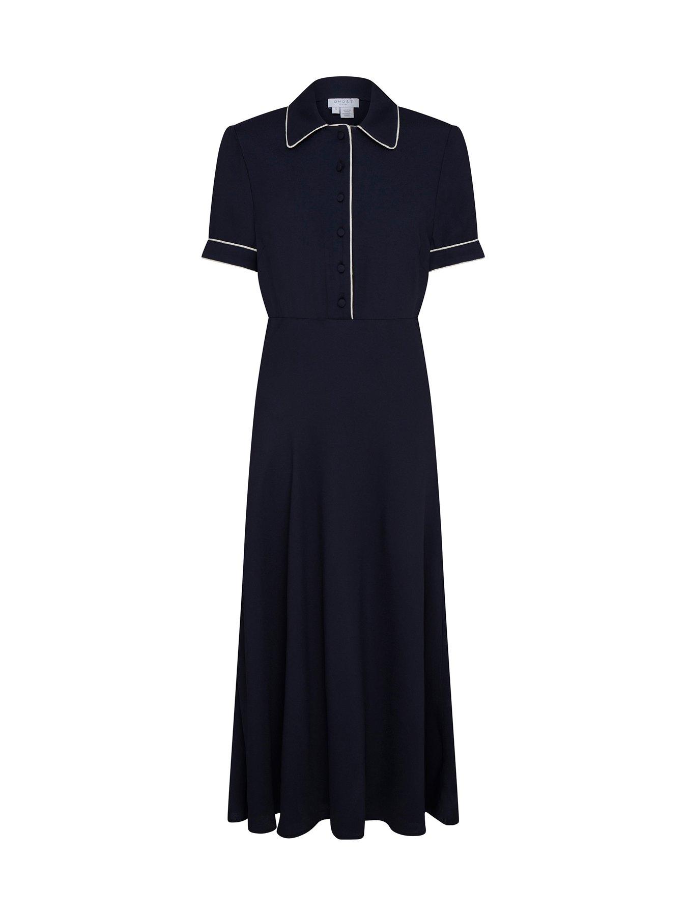 ghost-sophia-short-sleeve-midaxi-dress-navyback