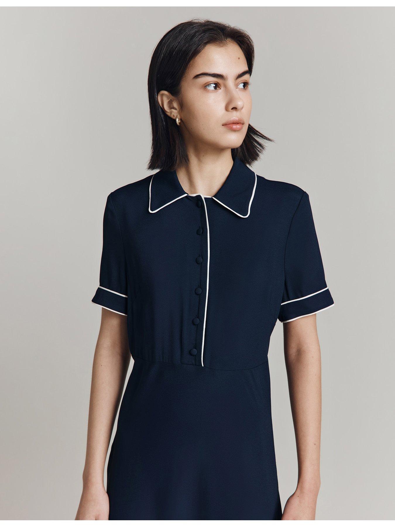 ghost-sophia-short-sleeve-midaxi-dress-navydetail