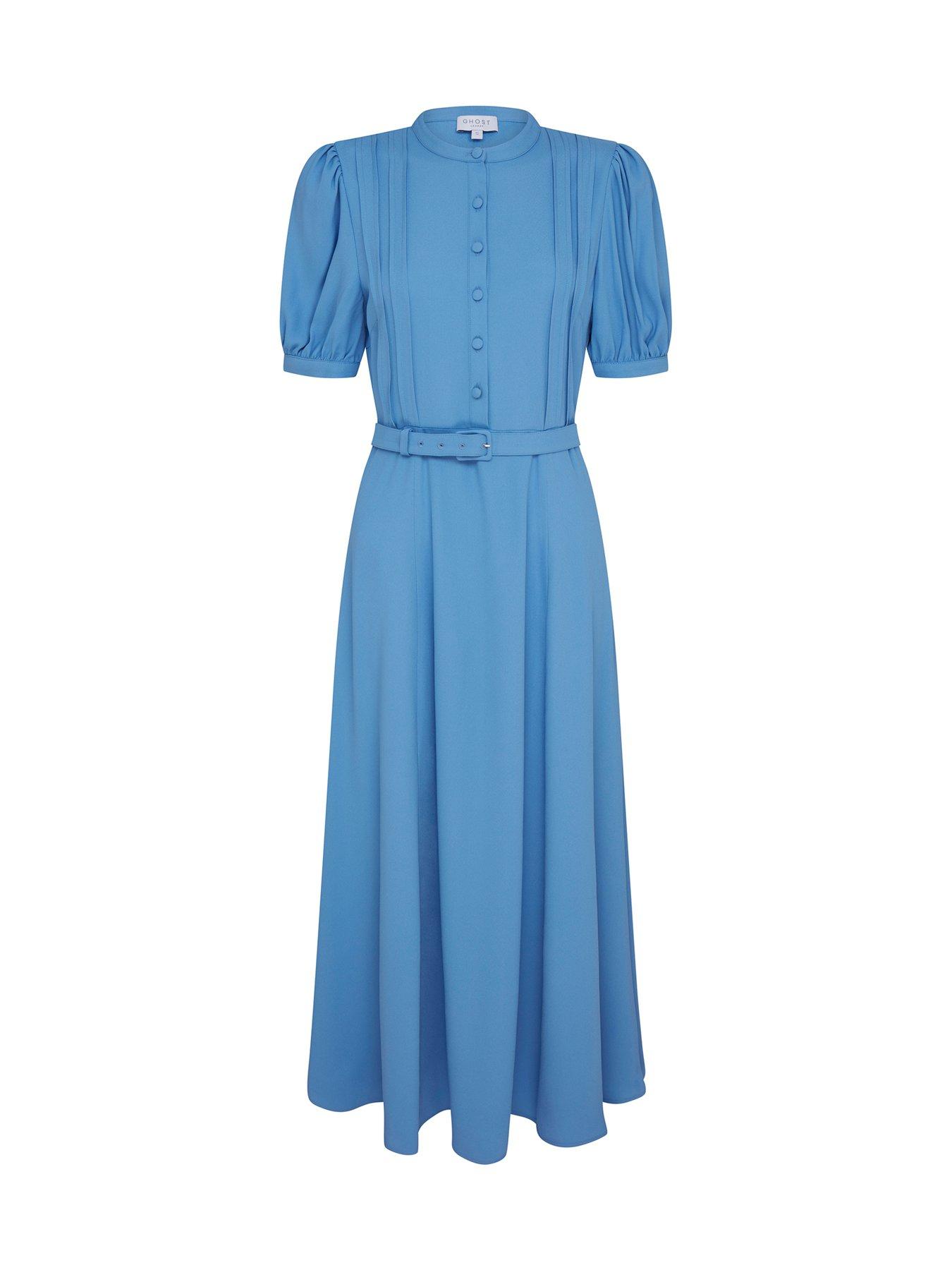 ghost-francis-short-sleeve-midaxi-dress-blueback