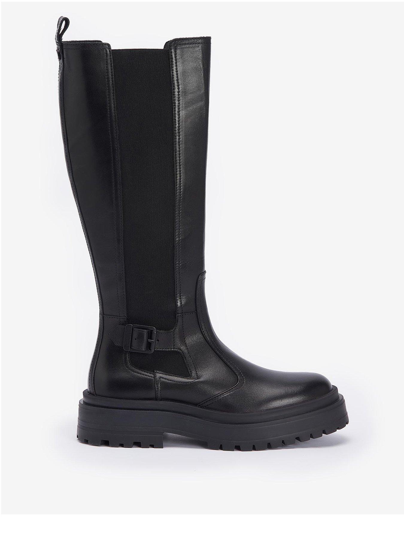 barbour-international-alicia-knee-high-chelsea-boot-blackfront