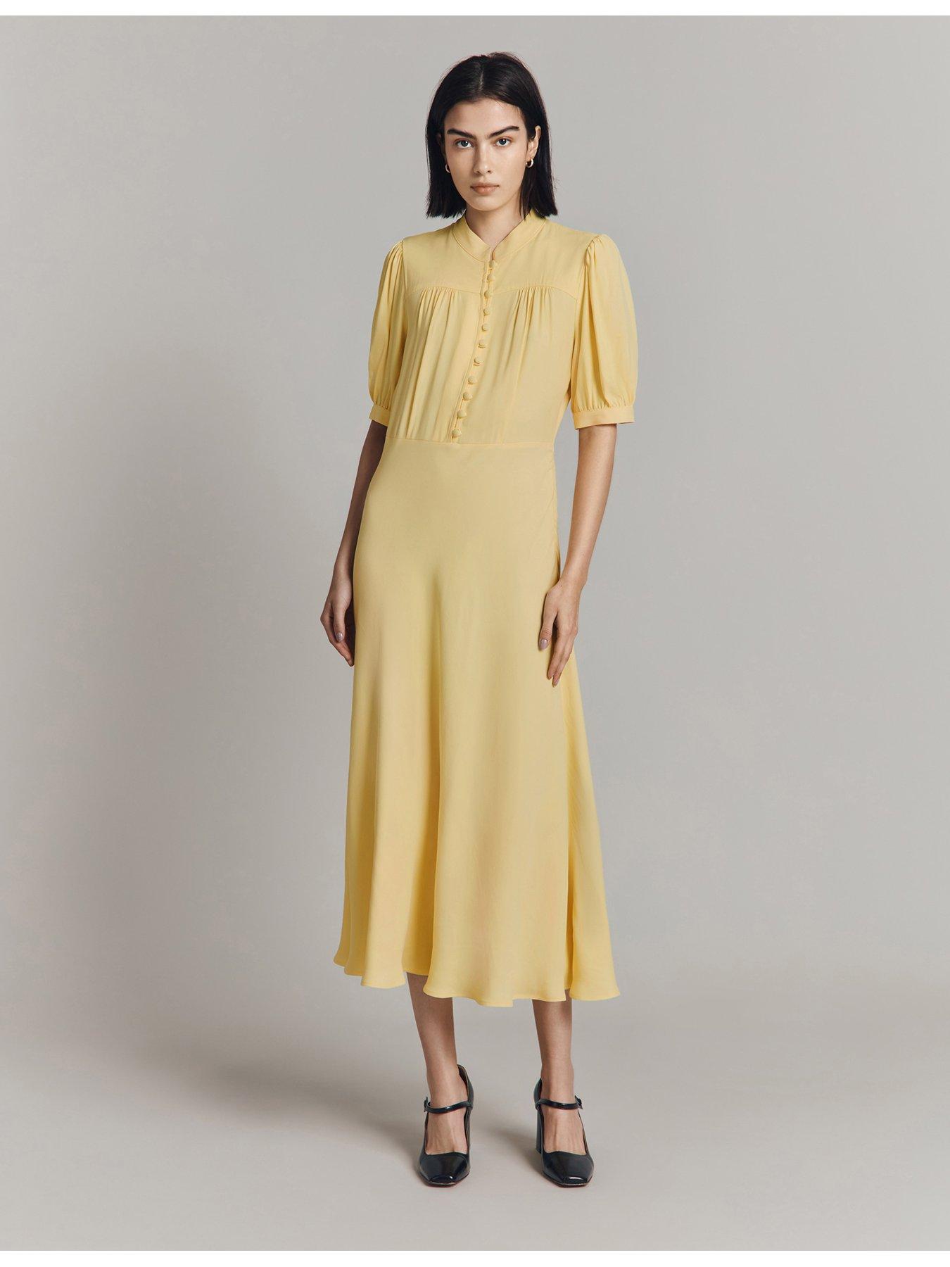 ghost-adele-short-sleeve-midaxi-dress-yellow