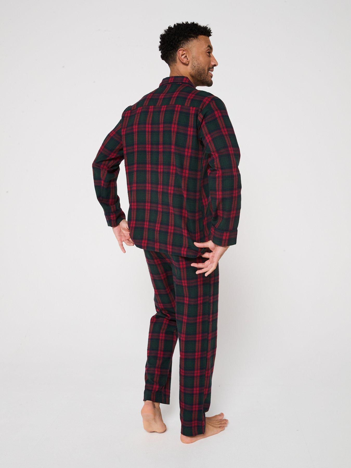 lyle-scott-julian-checked-flannel-pyjama-set-redstillFront