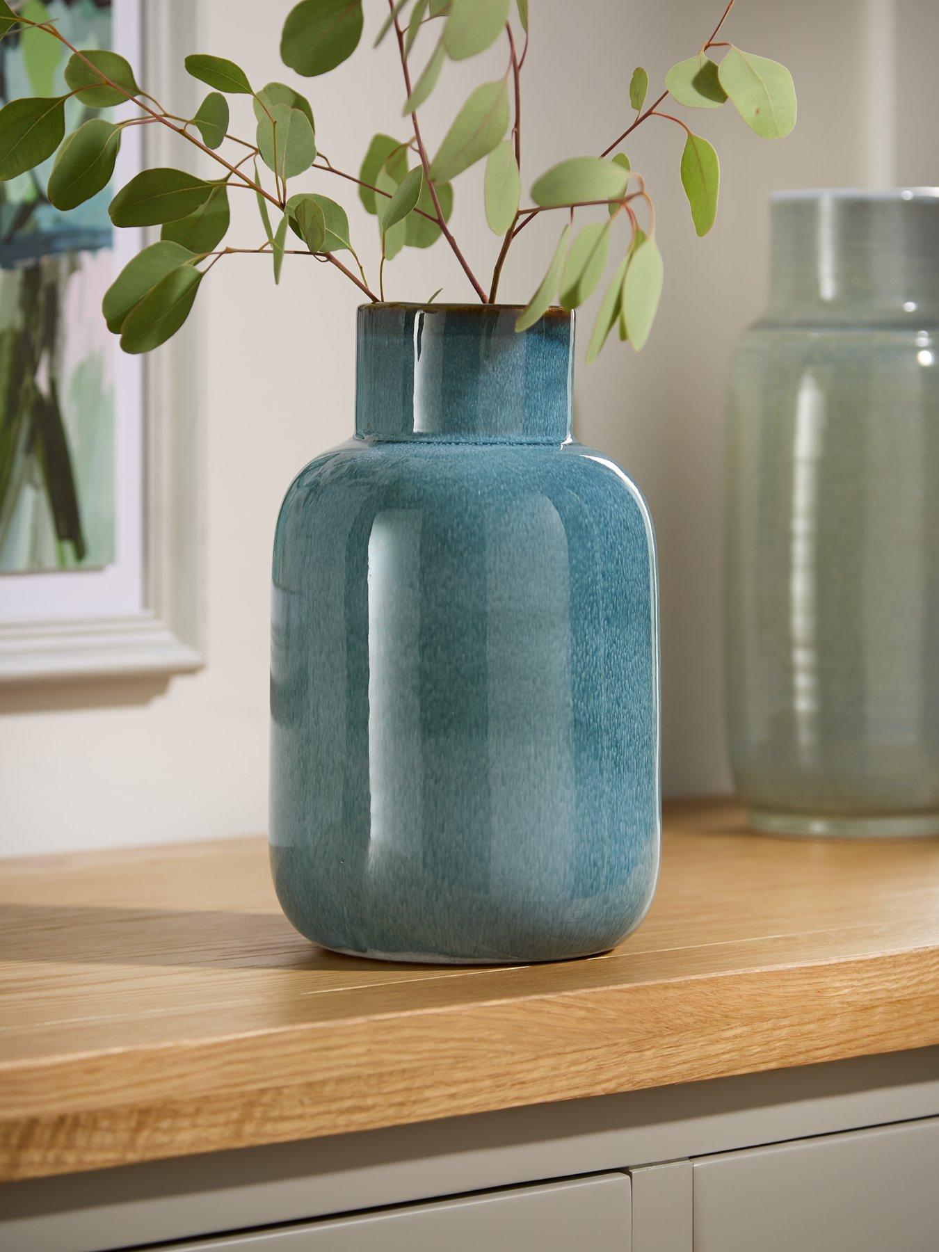 very-home-short-neck-bottle-vase-reactive-blue-glaze