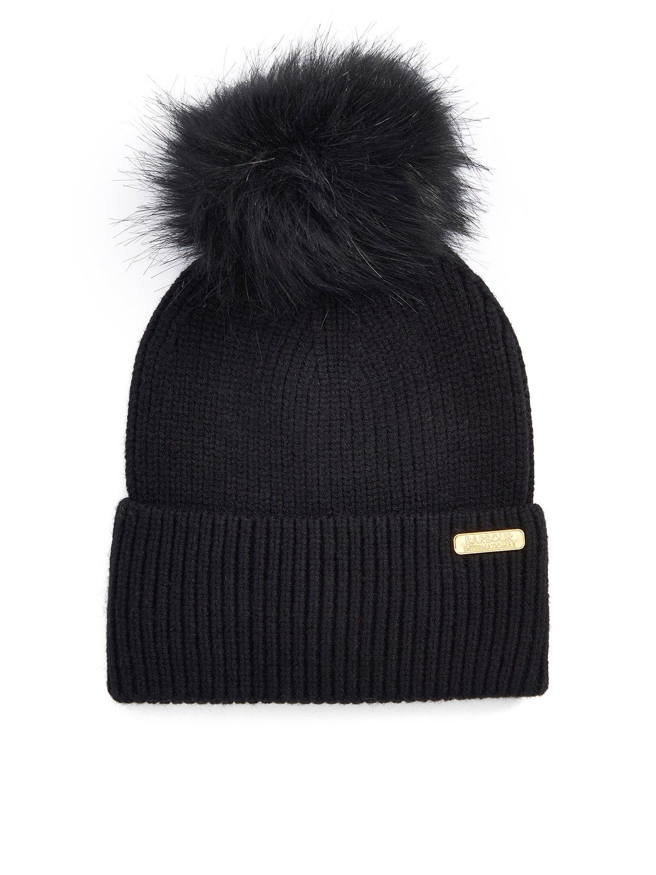 barbour-international-mallory-pom-beanie-hat-black