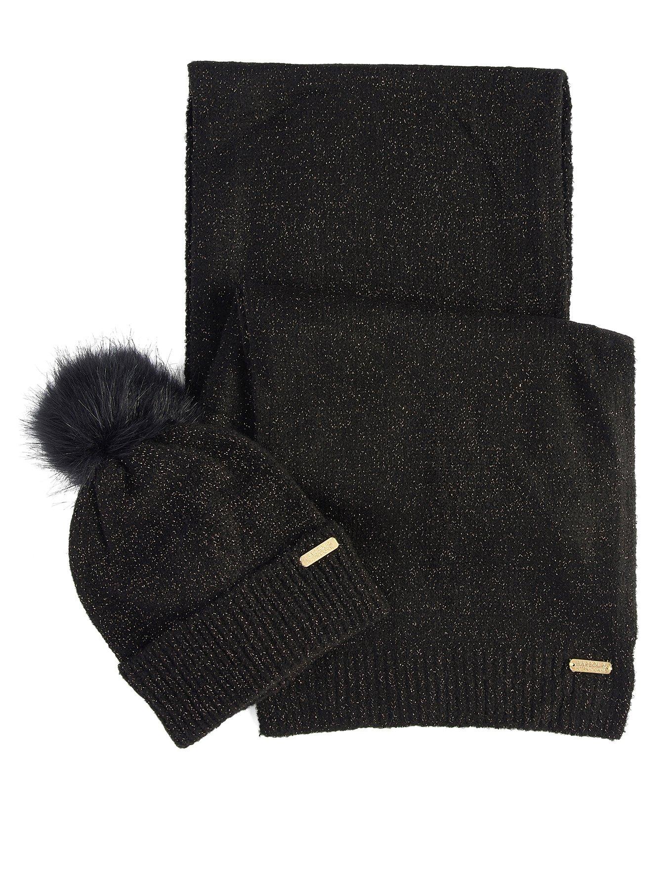 barbour-international-sparkle-beanie-scarf-gift-set-blackstillFront