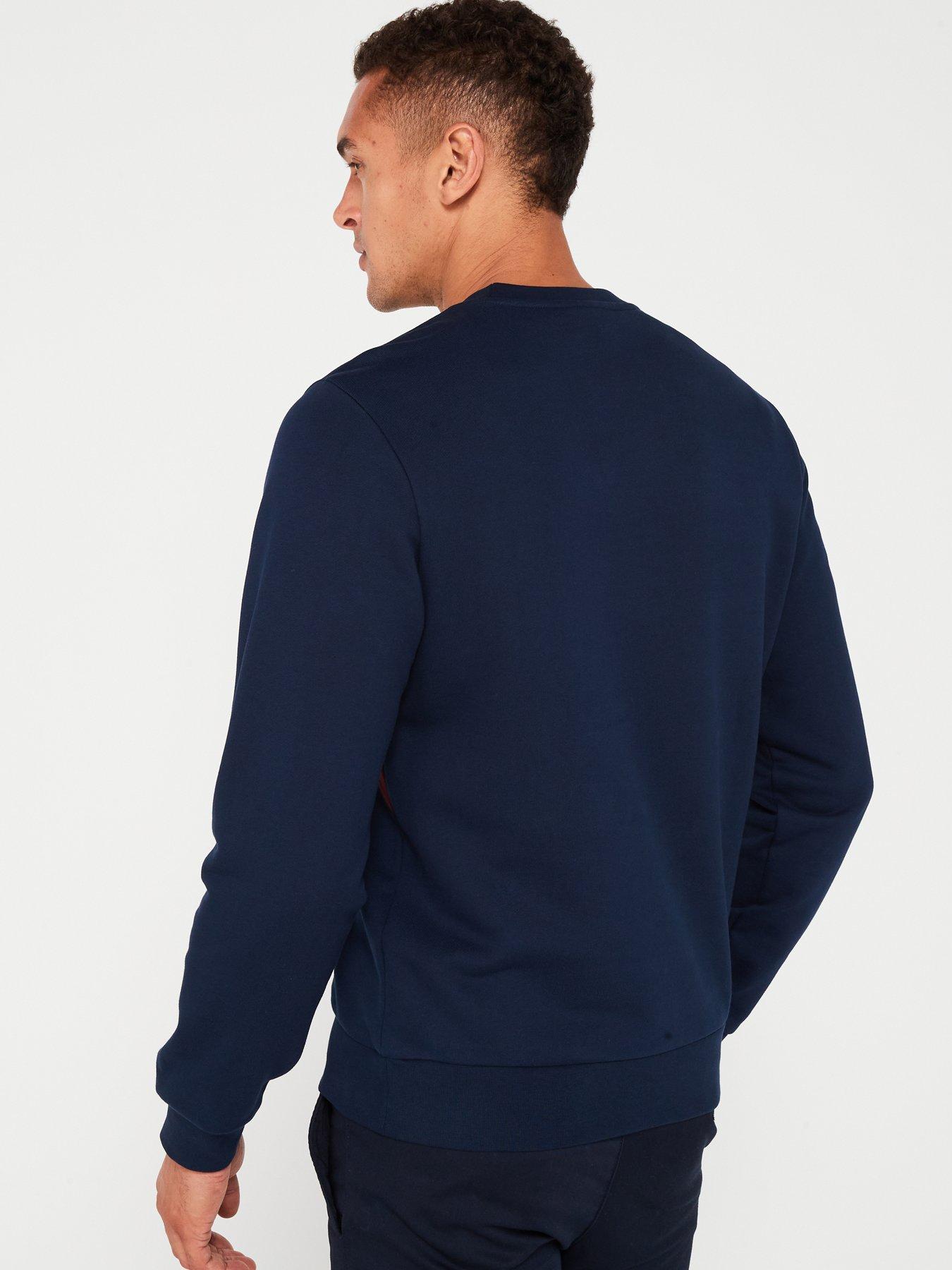 lacoste-lacoste-unbrushed-fleece-colorblock-crew-sweat-top-navystillFront