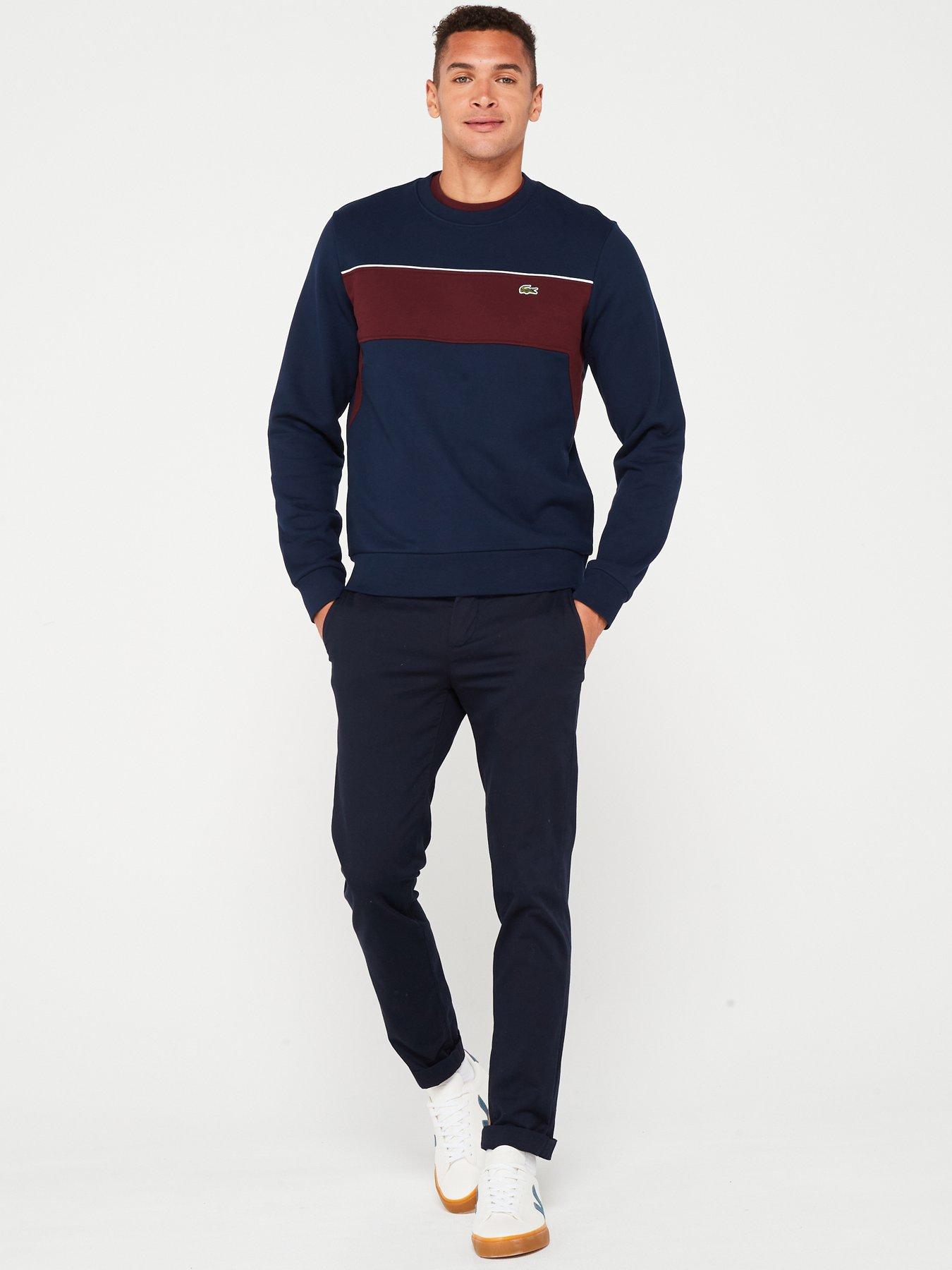 lacoste-lacoste-unbrushed-fleece-colorblock-crew-sweat-top-navyback