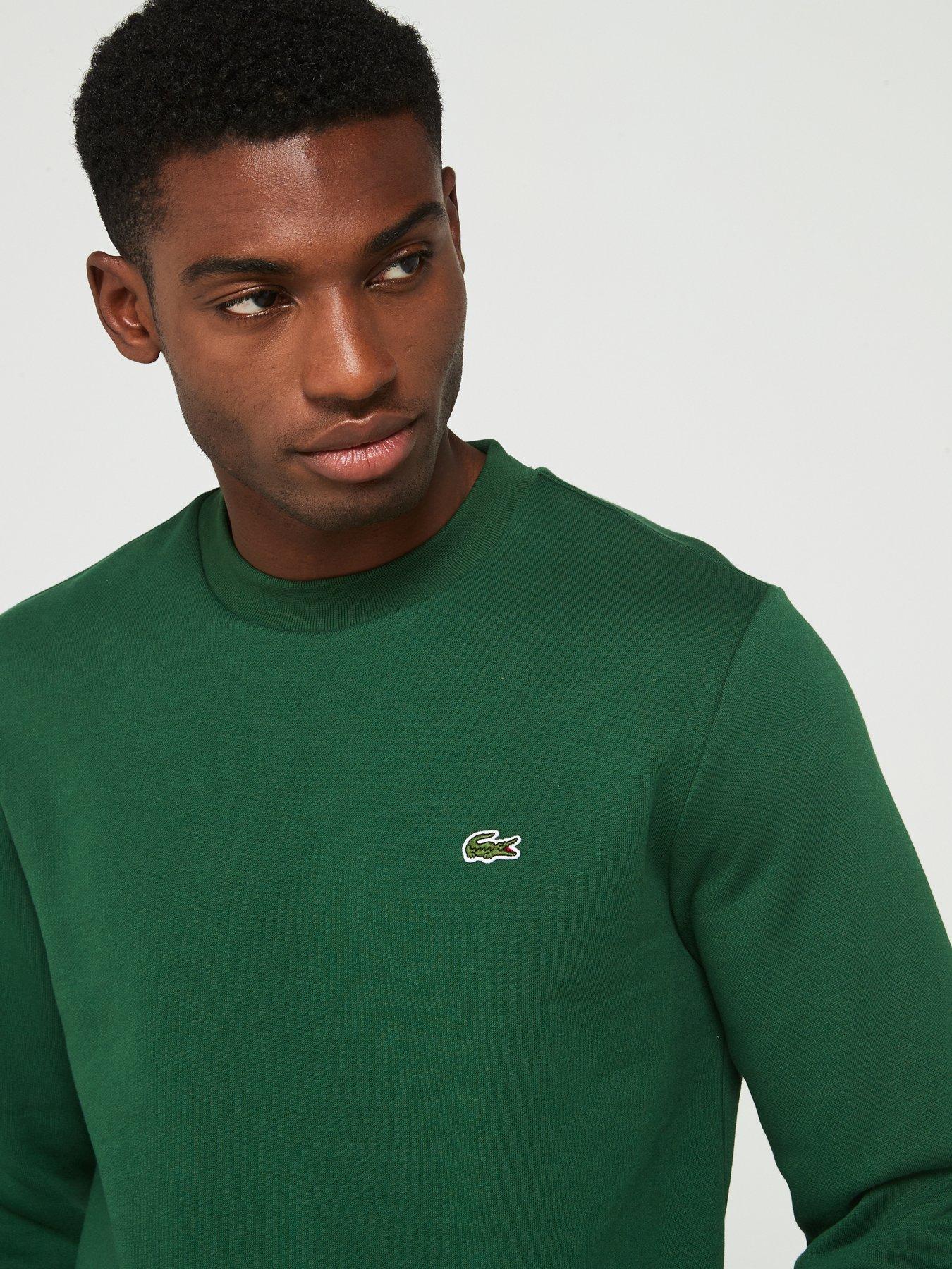 lacoste-lacoste-brushed-cotton-fleece-crew-sweat-top-greenoutfit