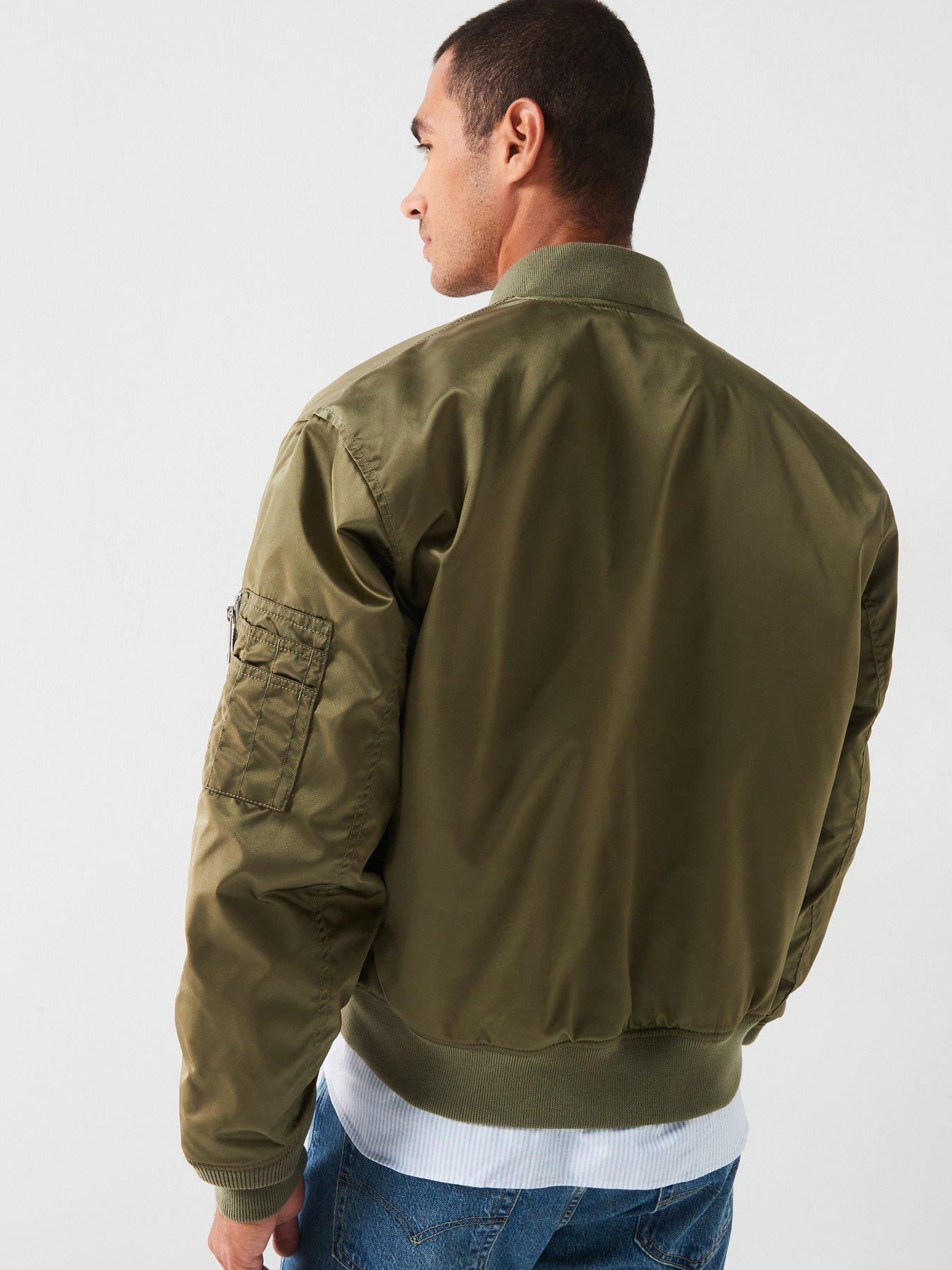 lacoste-lacoste-showerproof-padded-bomber-jacket-khakistillFront