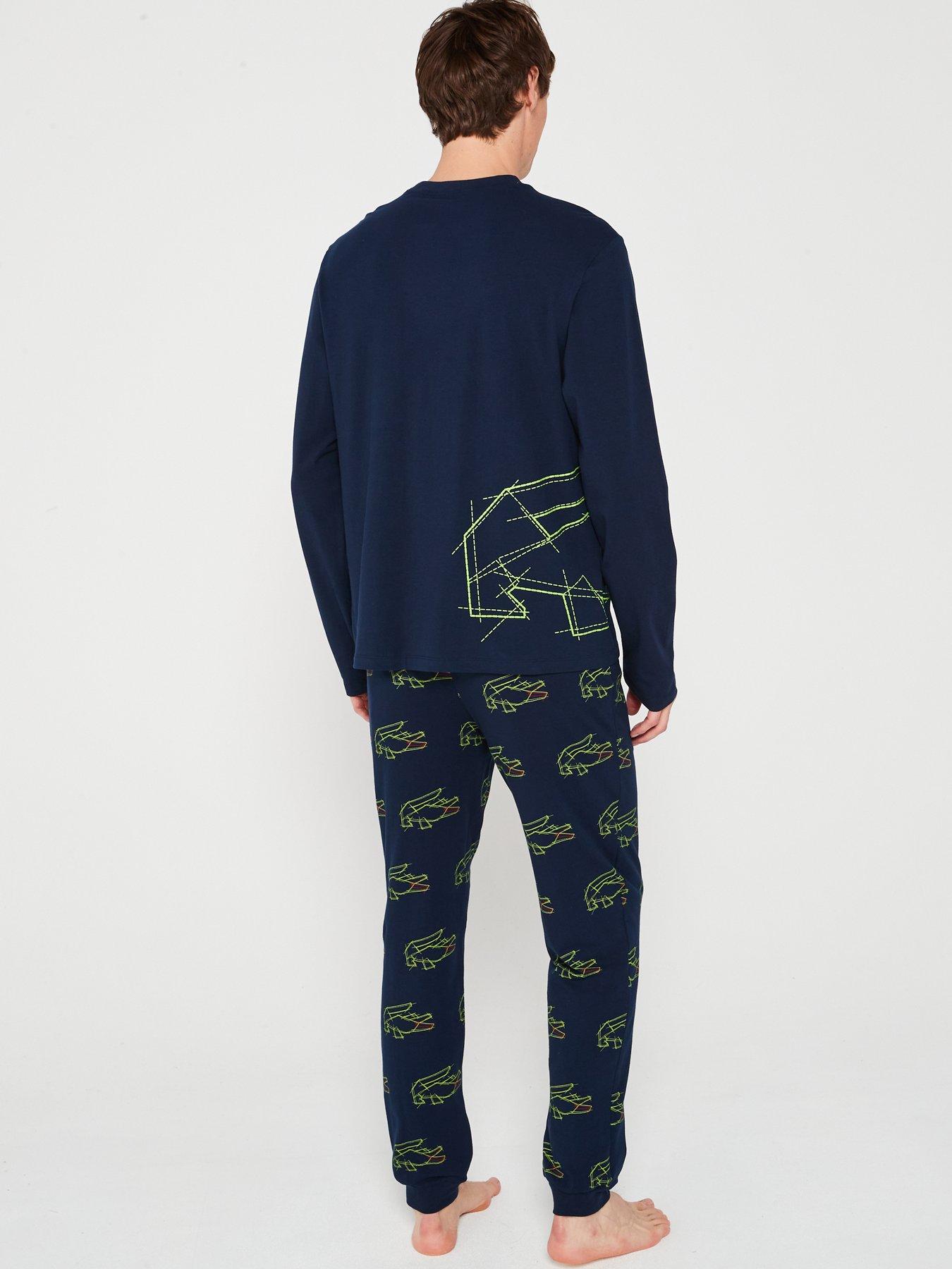 lacoste-lacoste-cotton-blend-jersey-all-over-croc-pyjama-set-navystillFront