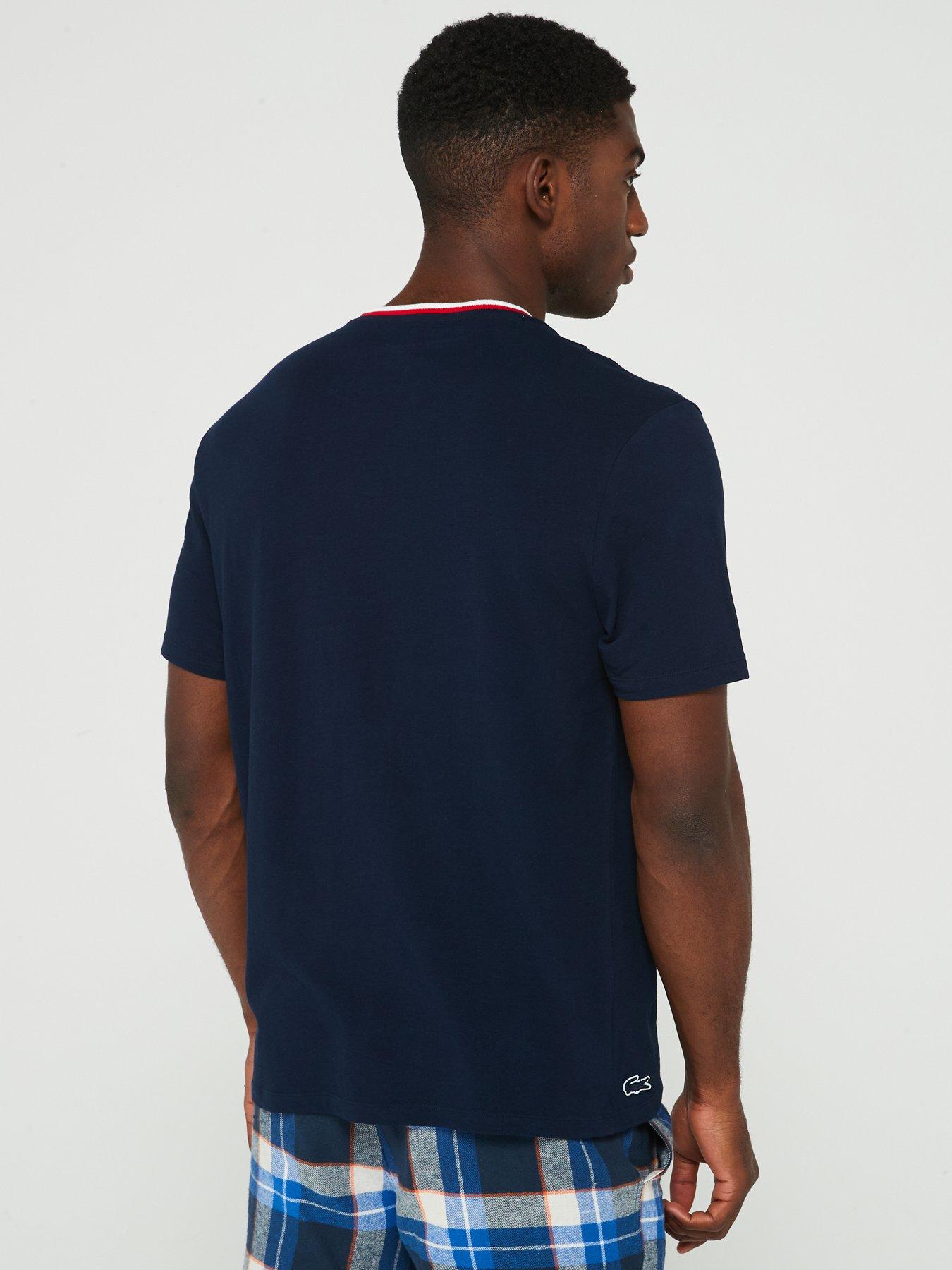 lacoste-lacoste-contrast-neck-jersey-pyjama-top-navystillFront