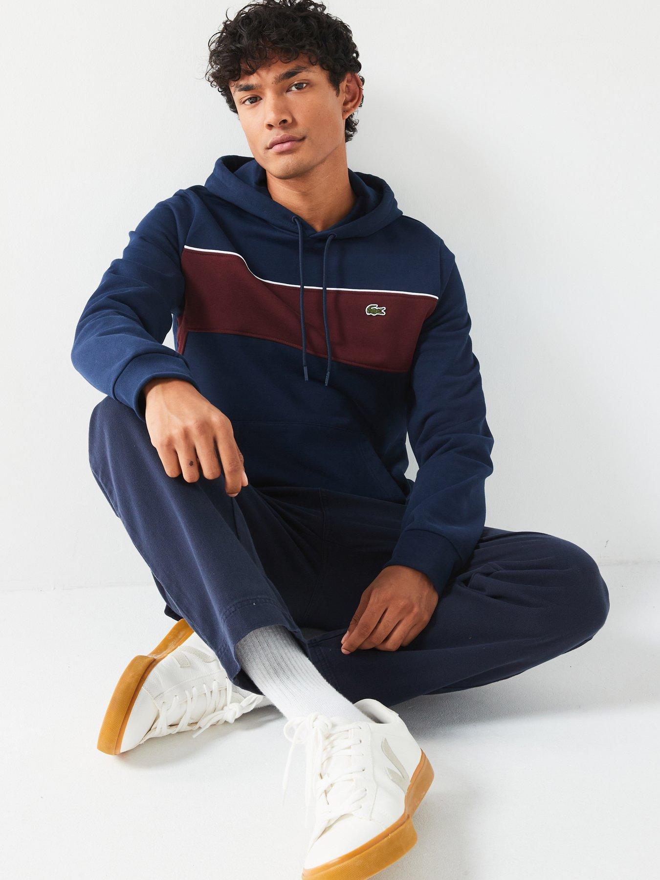 lacoste-lacoste-colourblock-fleece-hoodie-navyoutfit