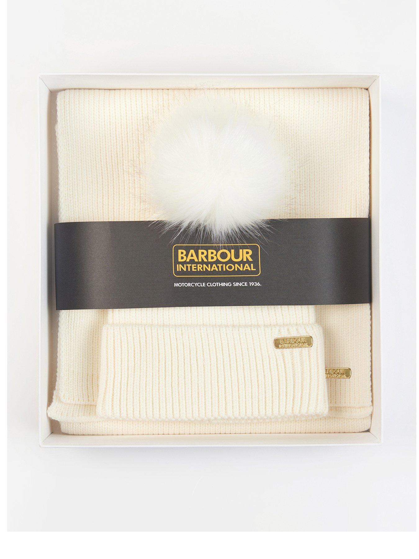 barbour-international-mallory-pom-beanie-scarf-set-white