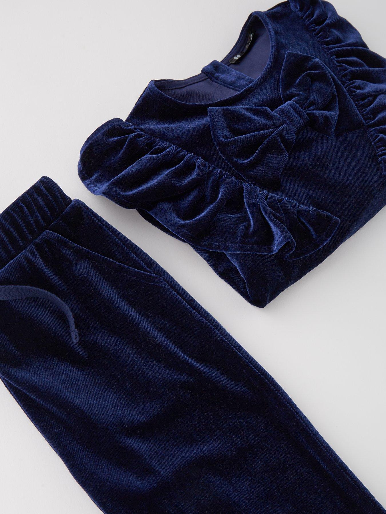 mini-v-by-very-girls-velour-bow-jog-set-navydetail