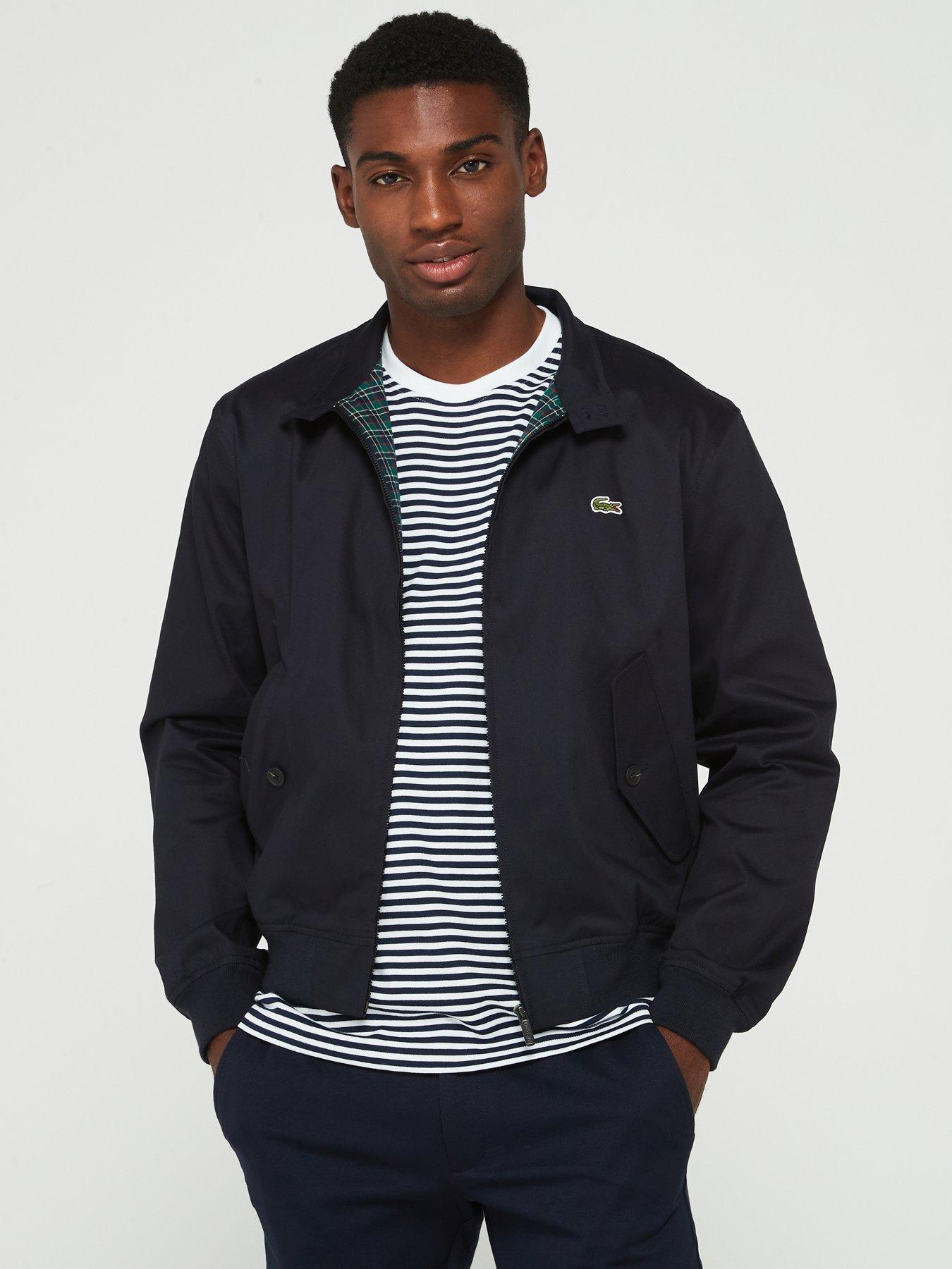 Lacoste Lacoste Showerproof Cotton Twill Harrington Jacket - Navy