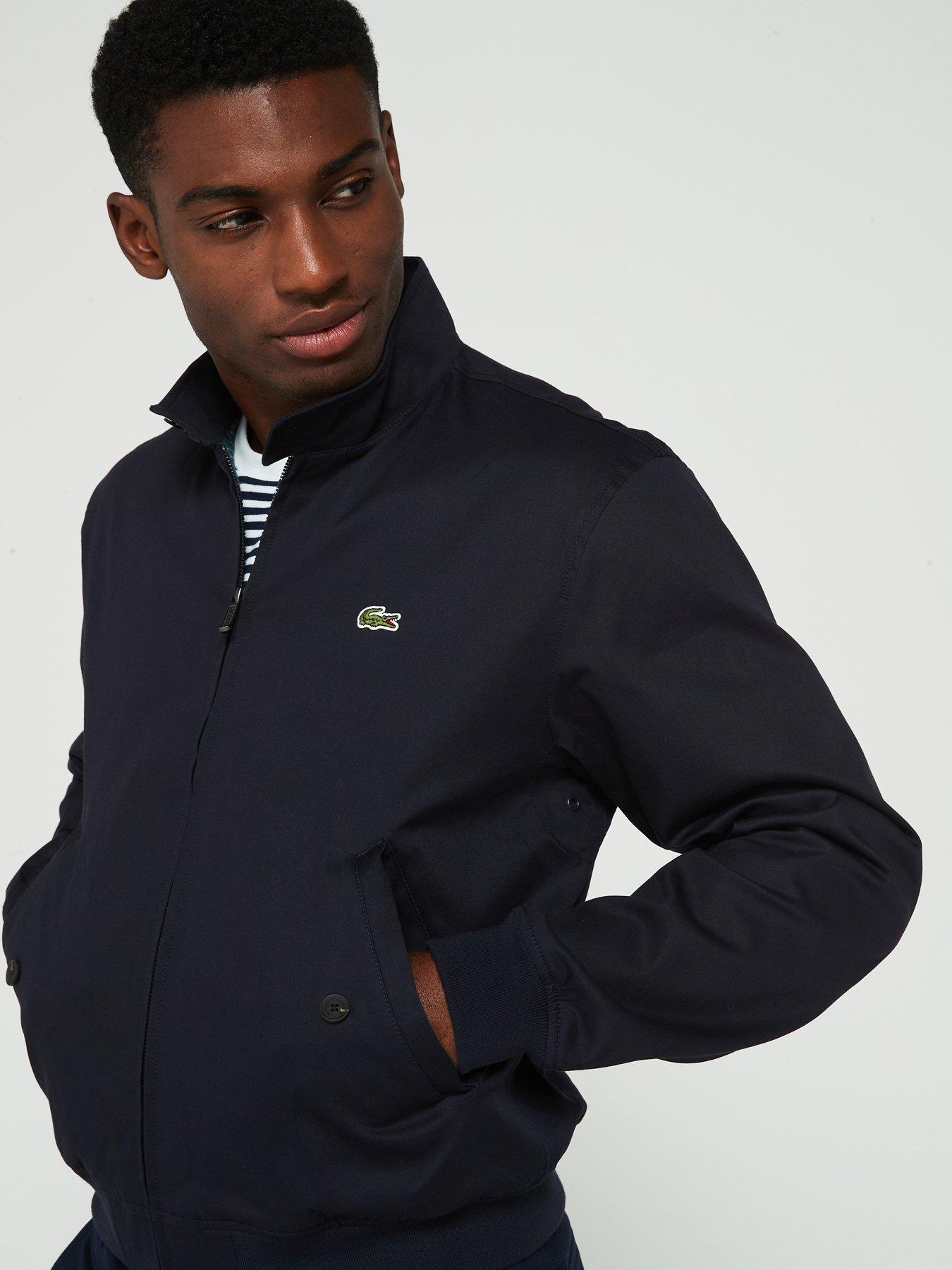 lacoste-lacoste-showerproof-cotton-twill-harrington-jacket-navyoutfit