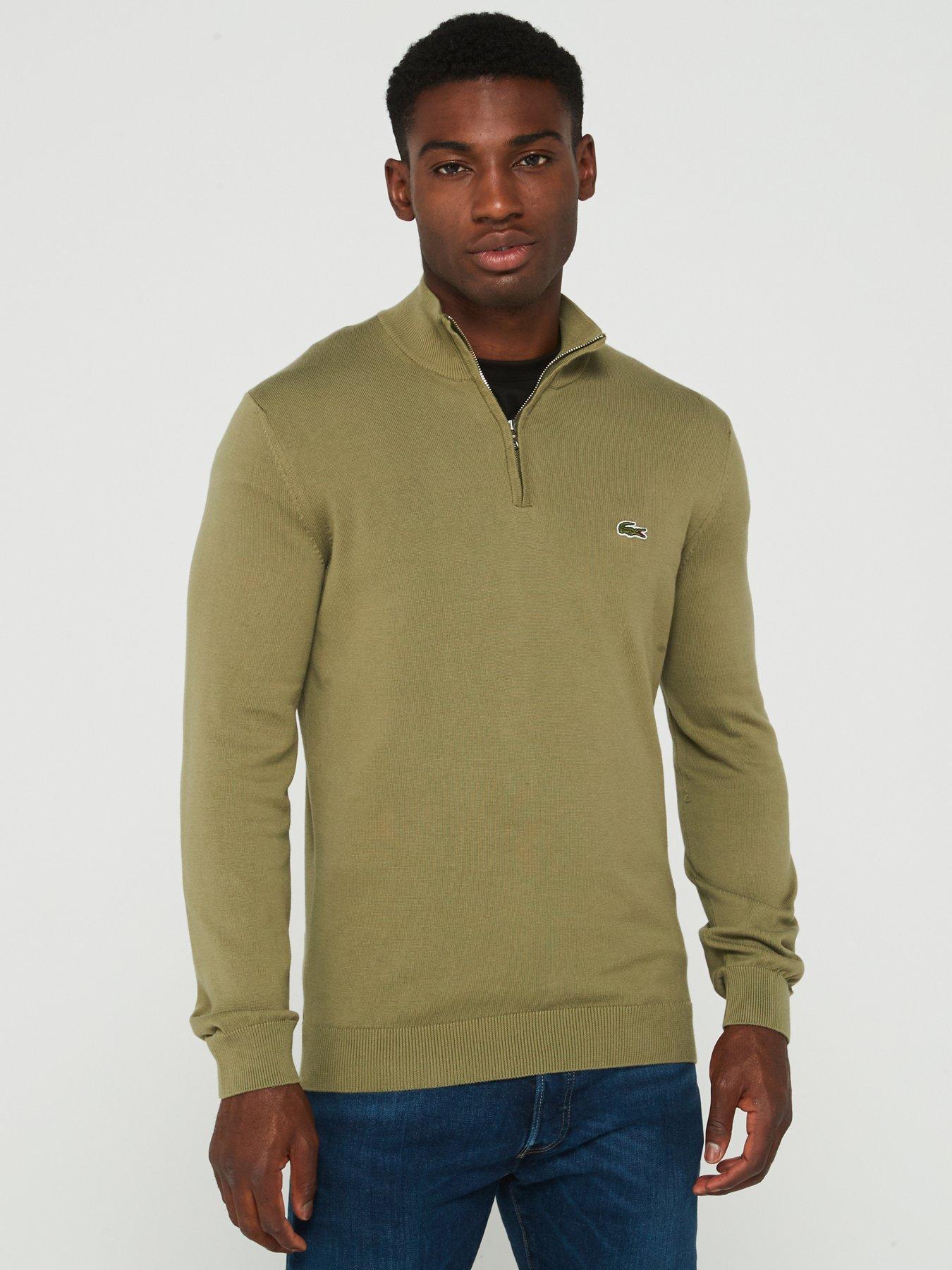 Lacoste Lacoste Cotton Crew Neck Knitted Jumper Khaki Very Ireland