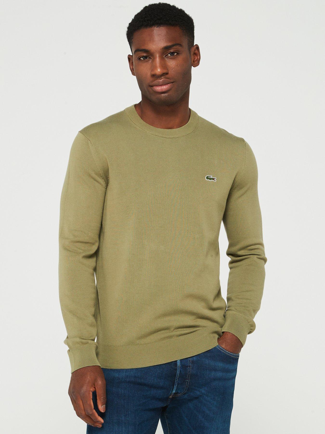 Lacoste Lacoste High Neck 1 2 Zip Knitted Jumper Khaki Very Ireland