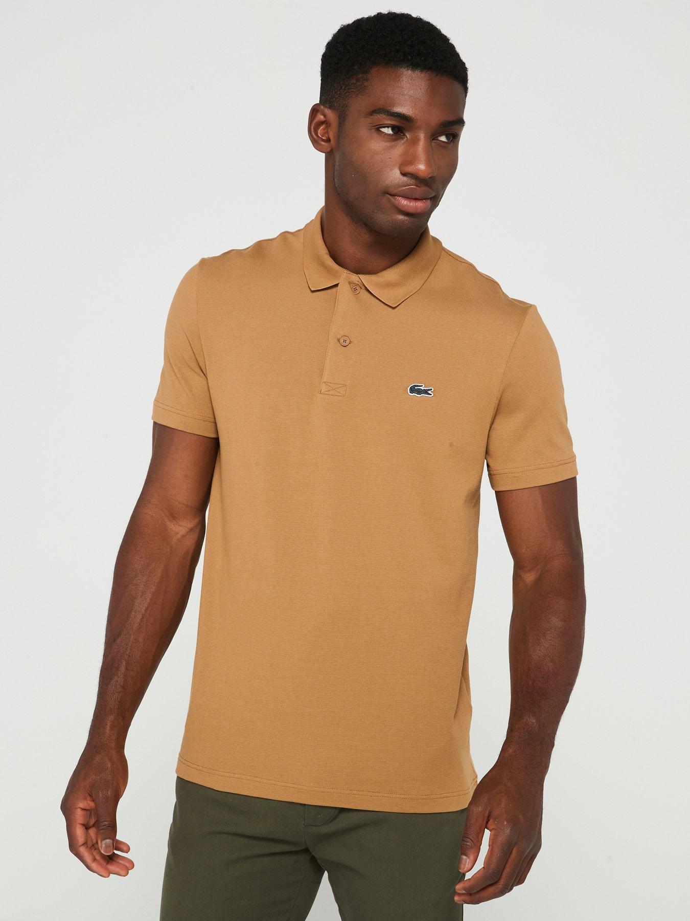 Lacoste Lacoste Regular Fit Cotton Ottoman Polo Shirt Brown Very Ireland