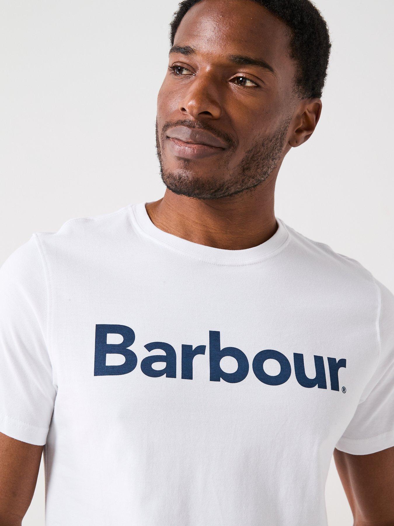 Image 4 of 6 of Barbour Logo Crew Neck&nbsp;T-Shirt - White