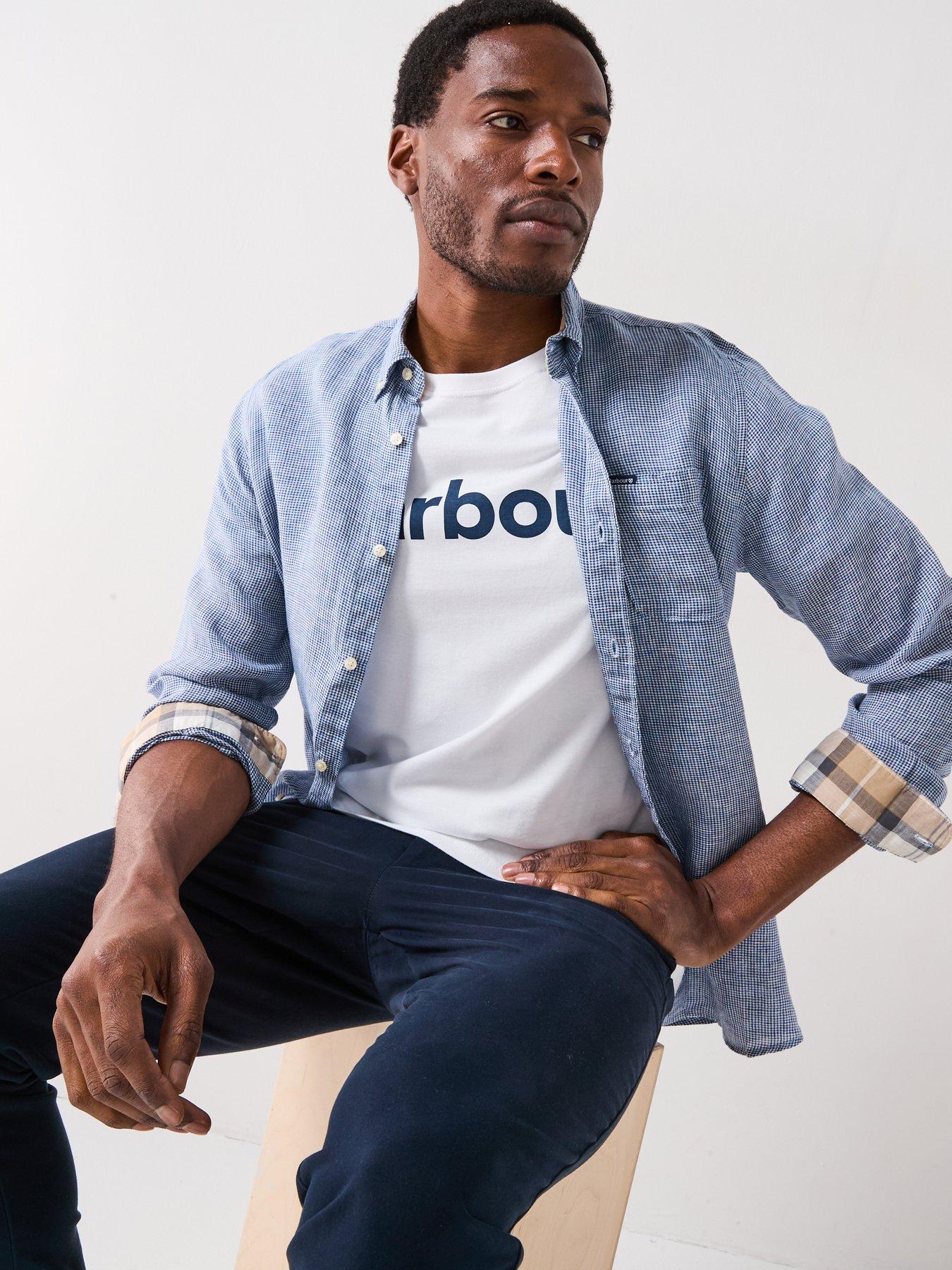 Image 6 of 6 of Barbour Logo Crew Neck&nbsp;T-Shirt - White