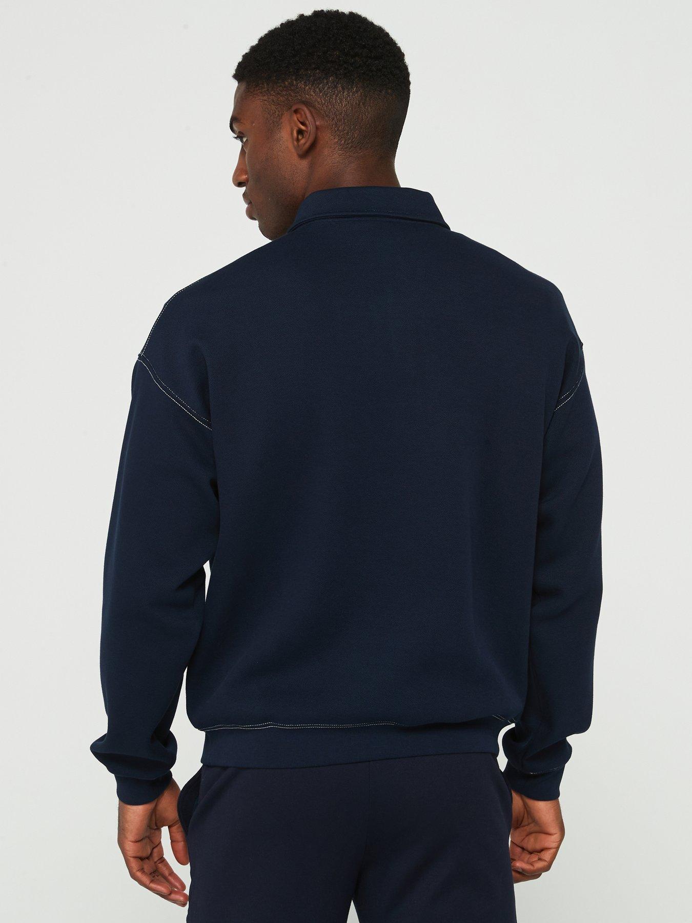 lacoste-lacoste-polo-collar-crew-sweat-top-navystillFront