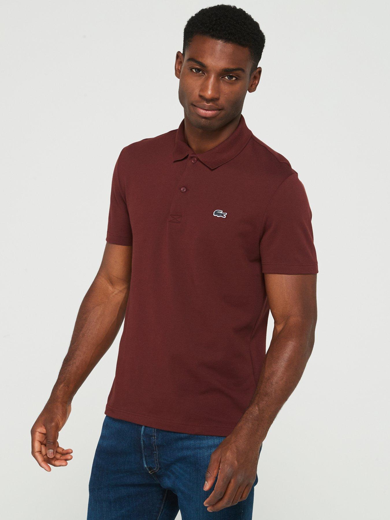 Lacoste Lacoste Regular Fit Cotton Ottoman Polo Shirt Brown Very Ireland