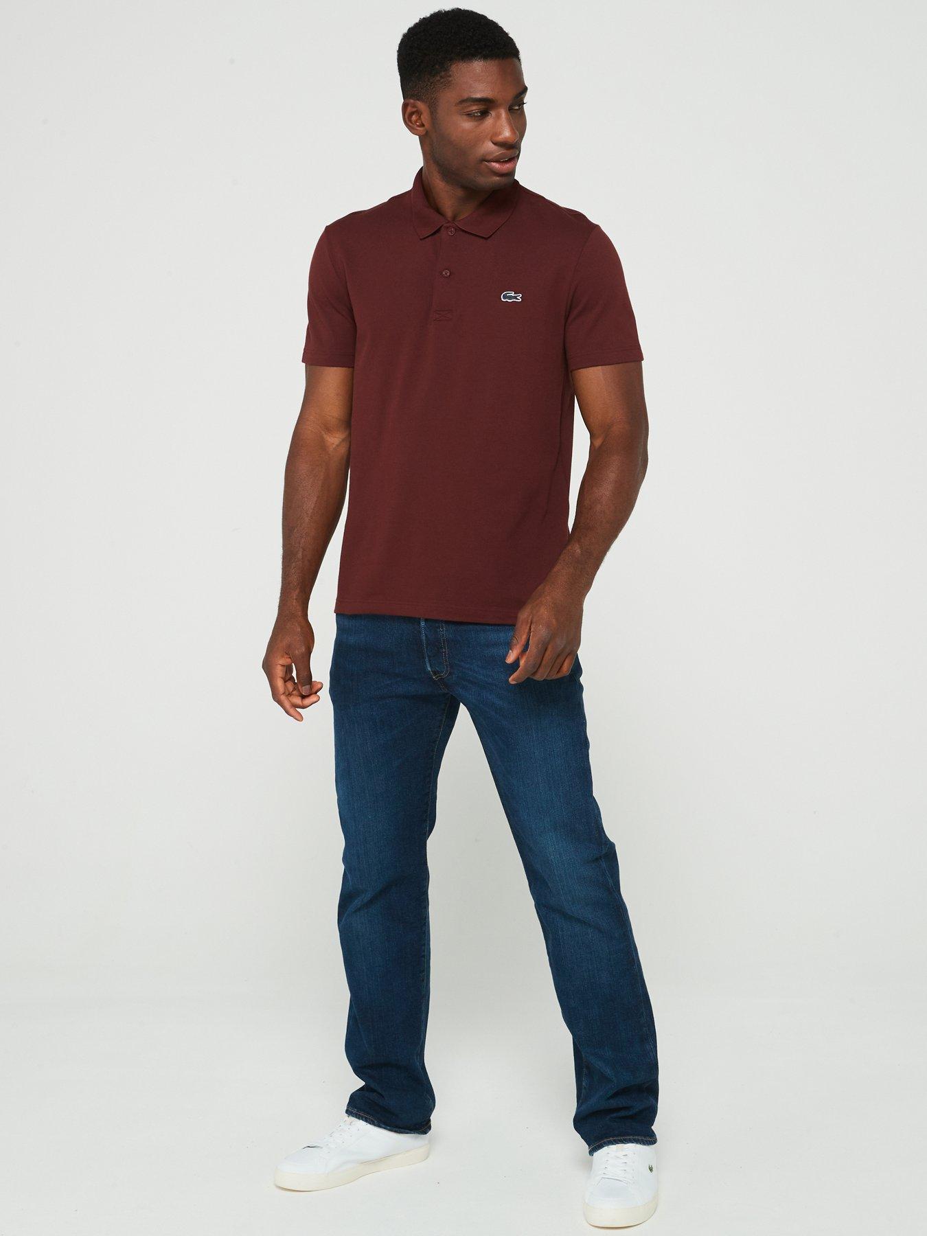 lacoste-lacoste-regular-fit-cotton-ottoman-polo-shirt-dark-redback