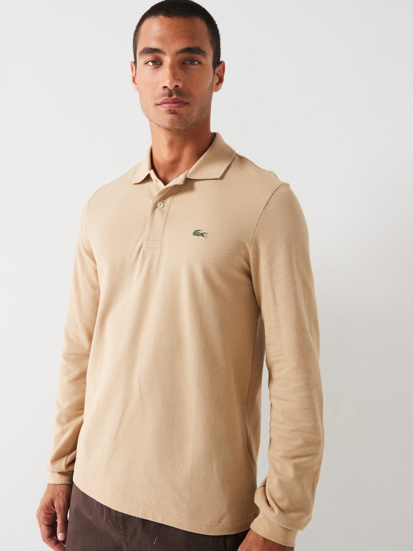 lacoste-lacoste-original-l1212-long-sleeved-cotton-polo-shirt-brown